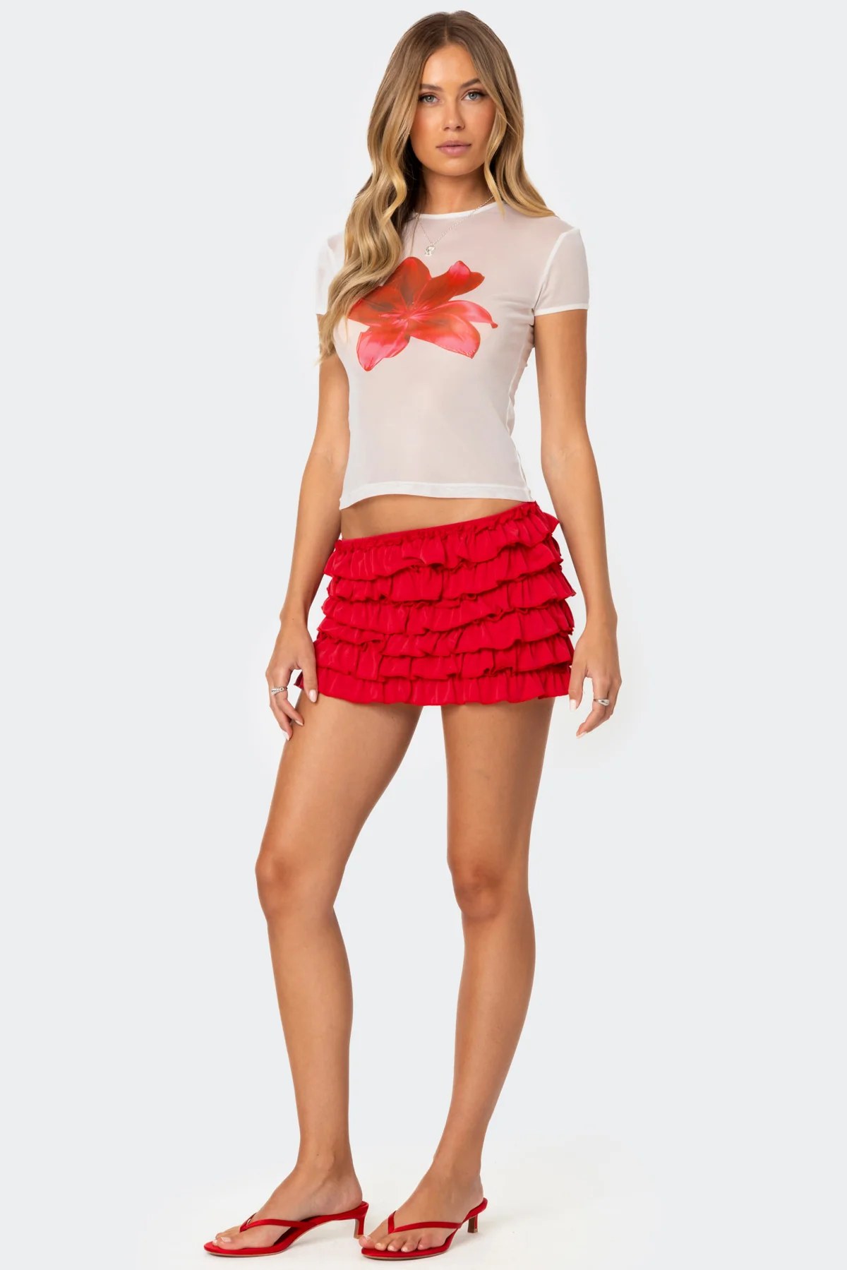 Constance Ruffled Mini Skirt - Image 3