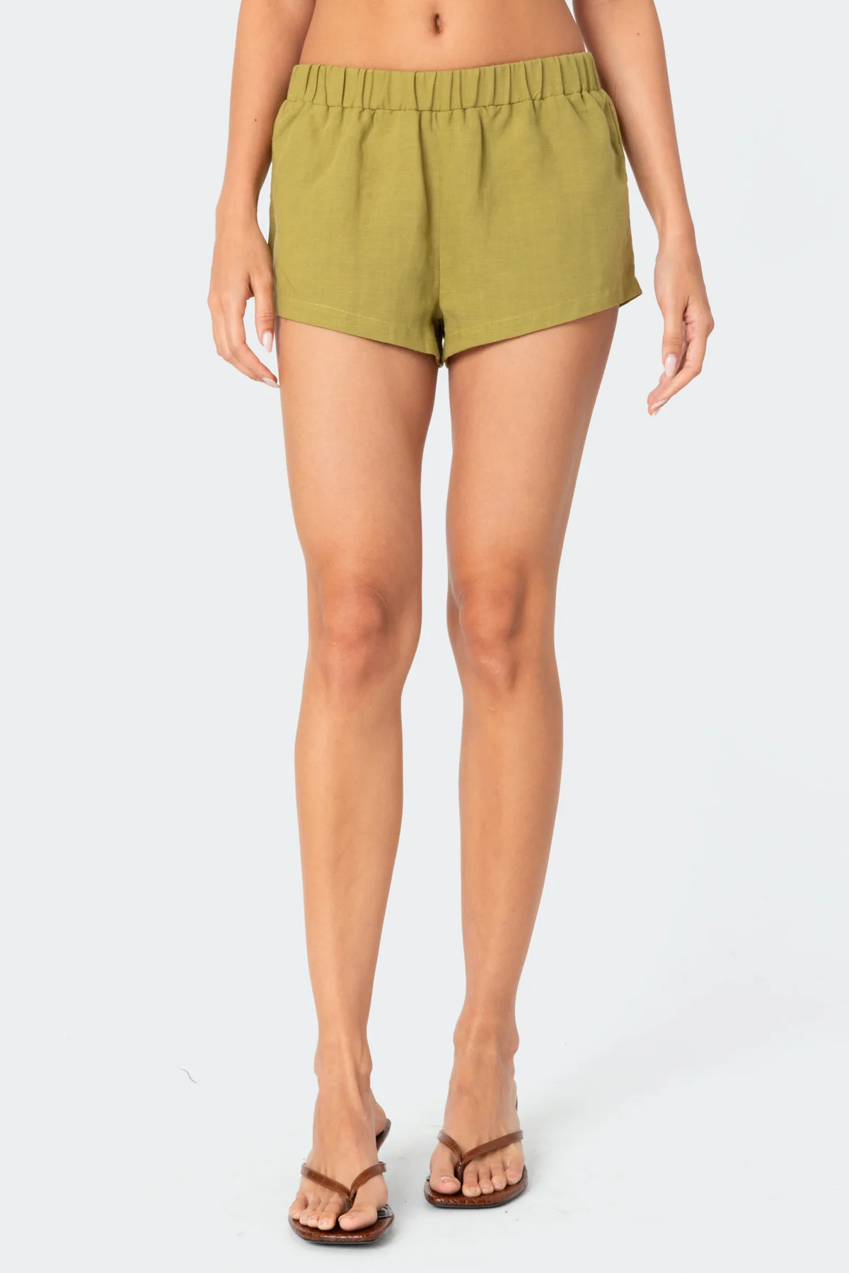 Arden Linen Look Shorts - Image 2