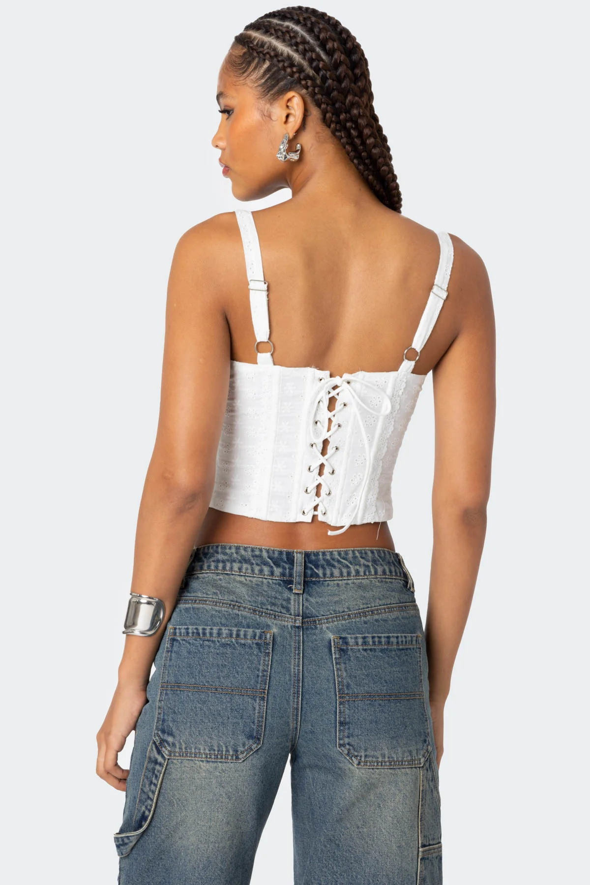 Garden Girl Ribbon Eyelet Corset - Image 4