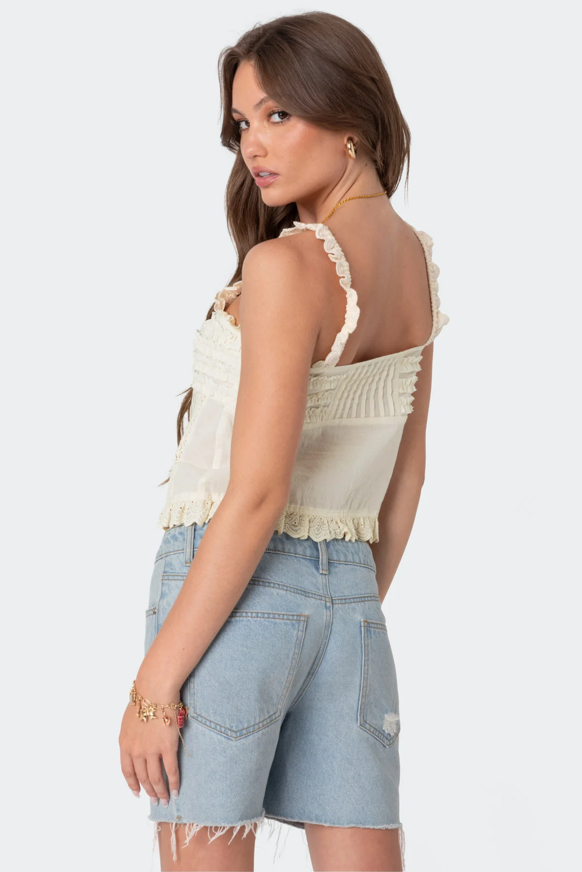 Hera Button Front Ruffled Top - Image 4