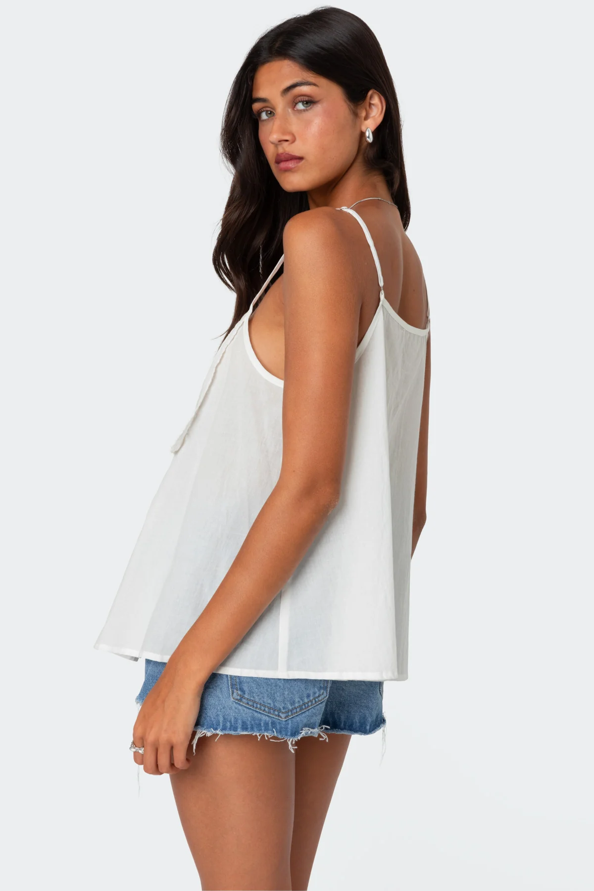 Eyelet Trim Paneled Top - Image 5