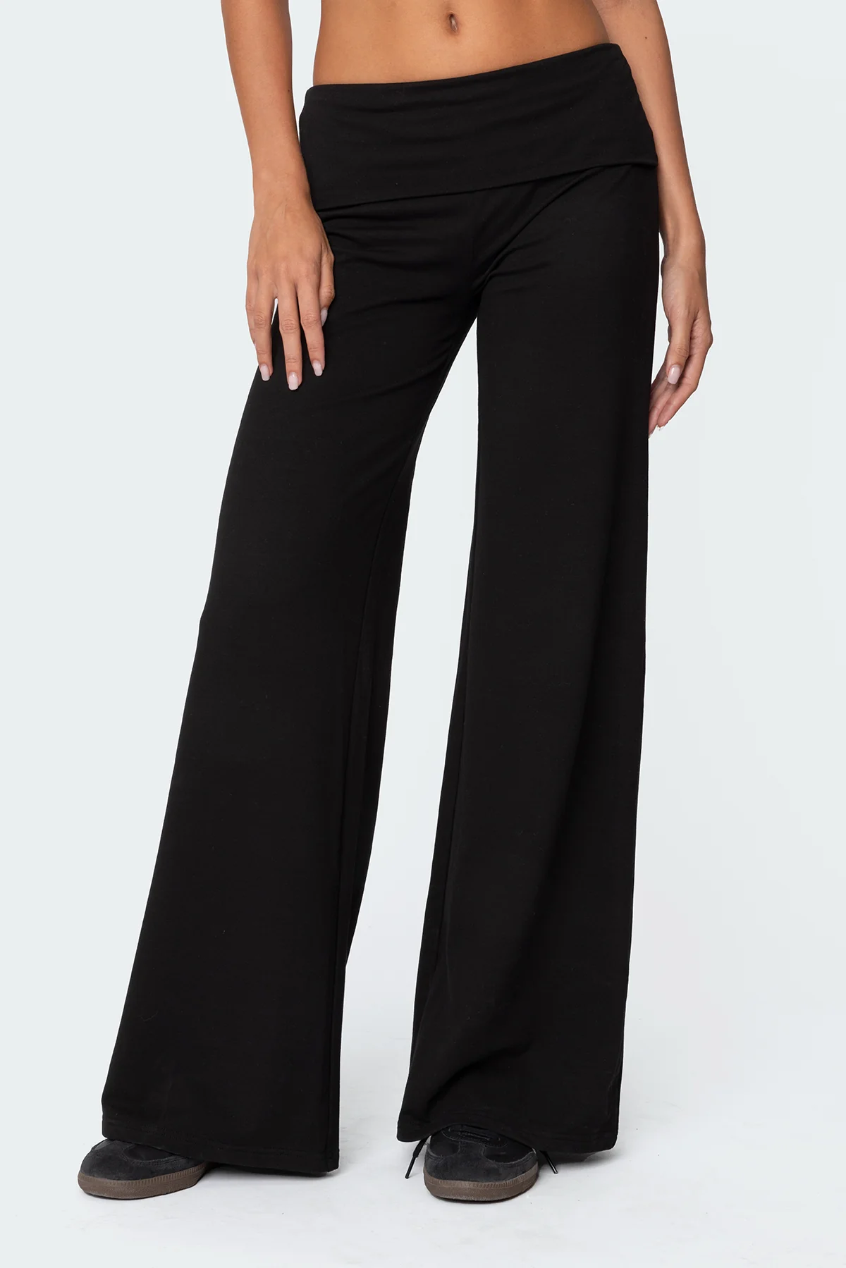 Wide Leg Foldover Pants - Image 2