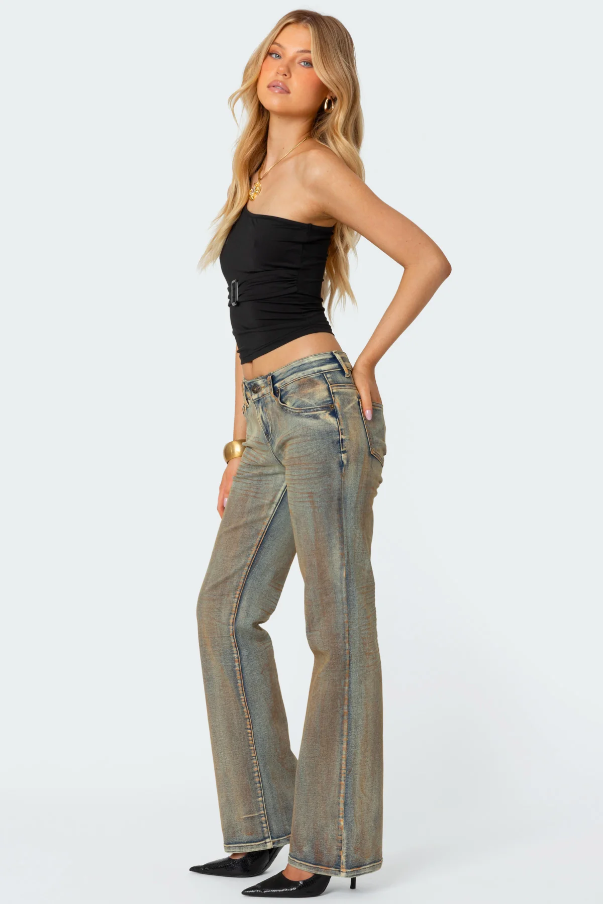 Belted One Shoulder Top - Image 4