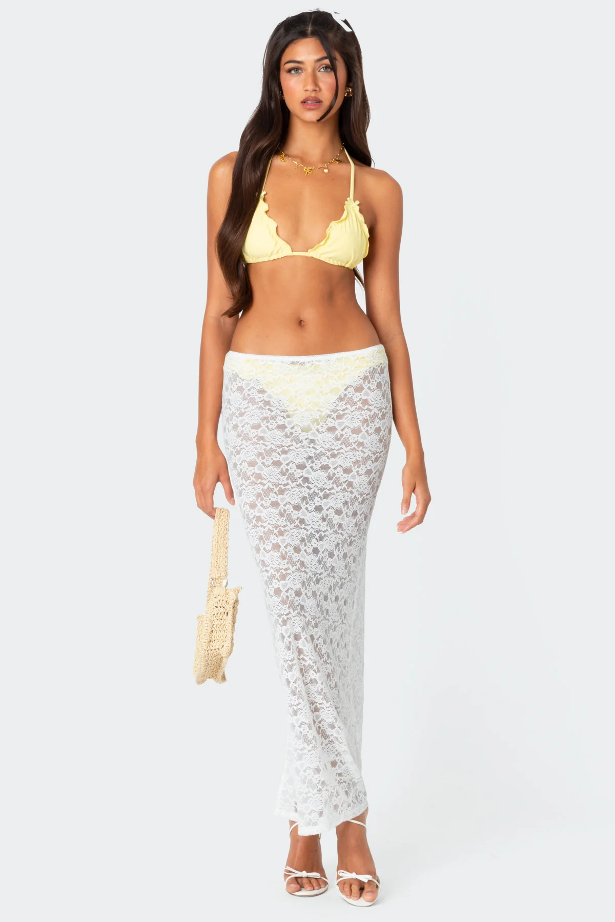 Oceana Sheer Lace Maxi Skirt - Image 3