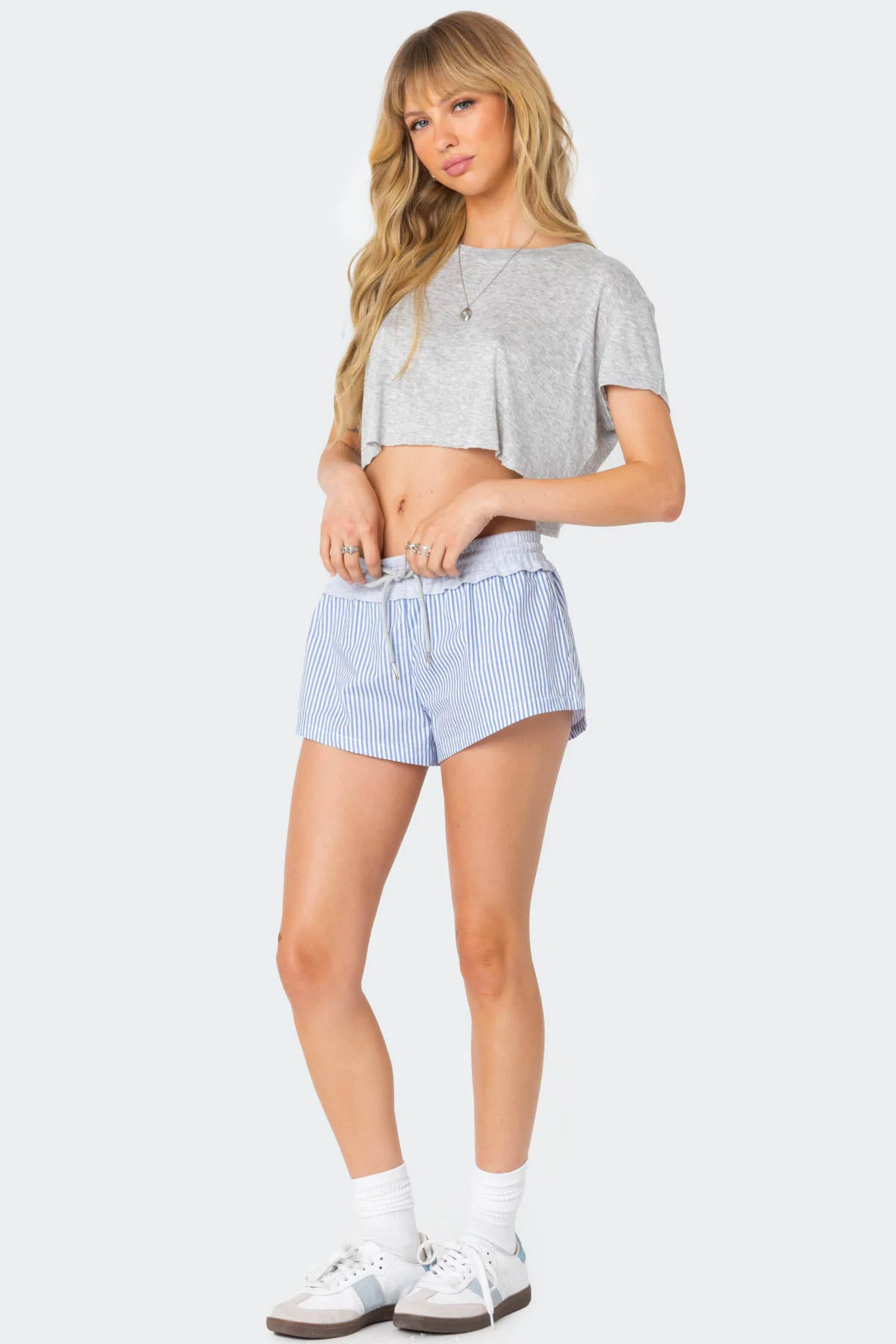Riva Striped Contrast Shorts - Image 3