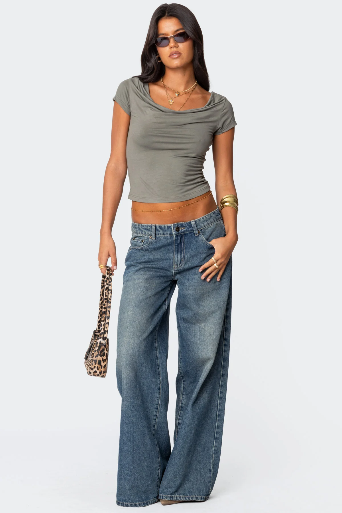 Vyxen Vintage Washed Low Rise Baggy Jeans - Image 5