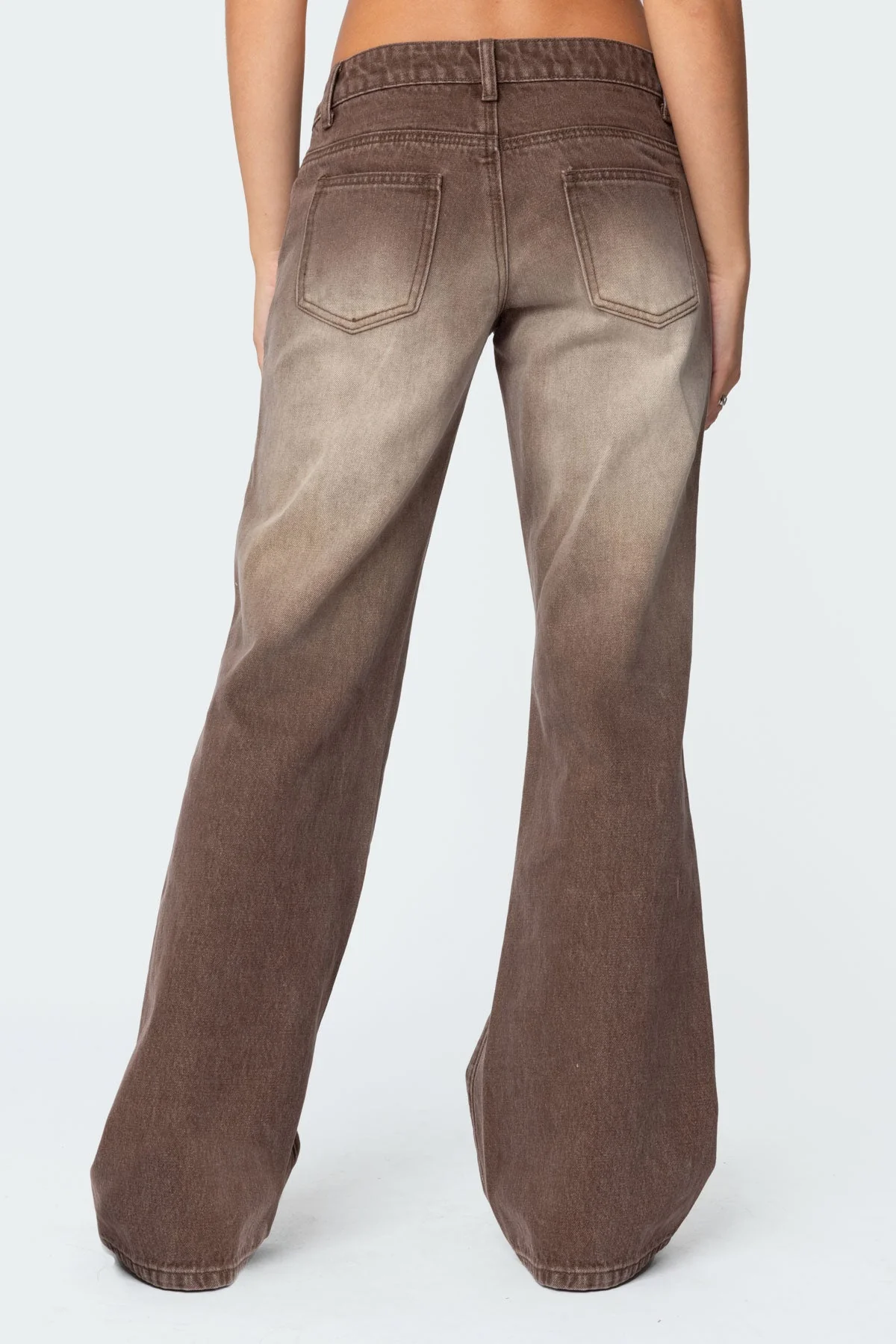 Alysse Washed Low Rise Bootcut Jeans - Image 4