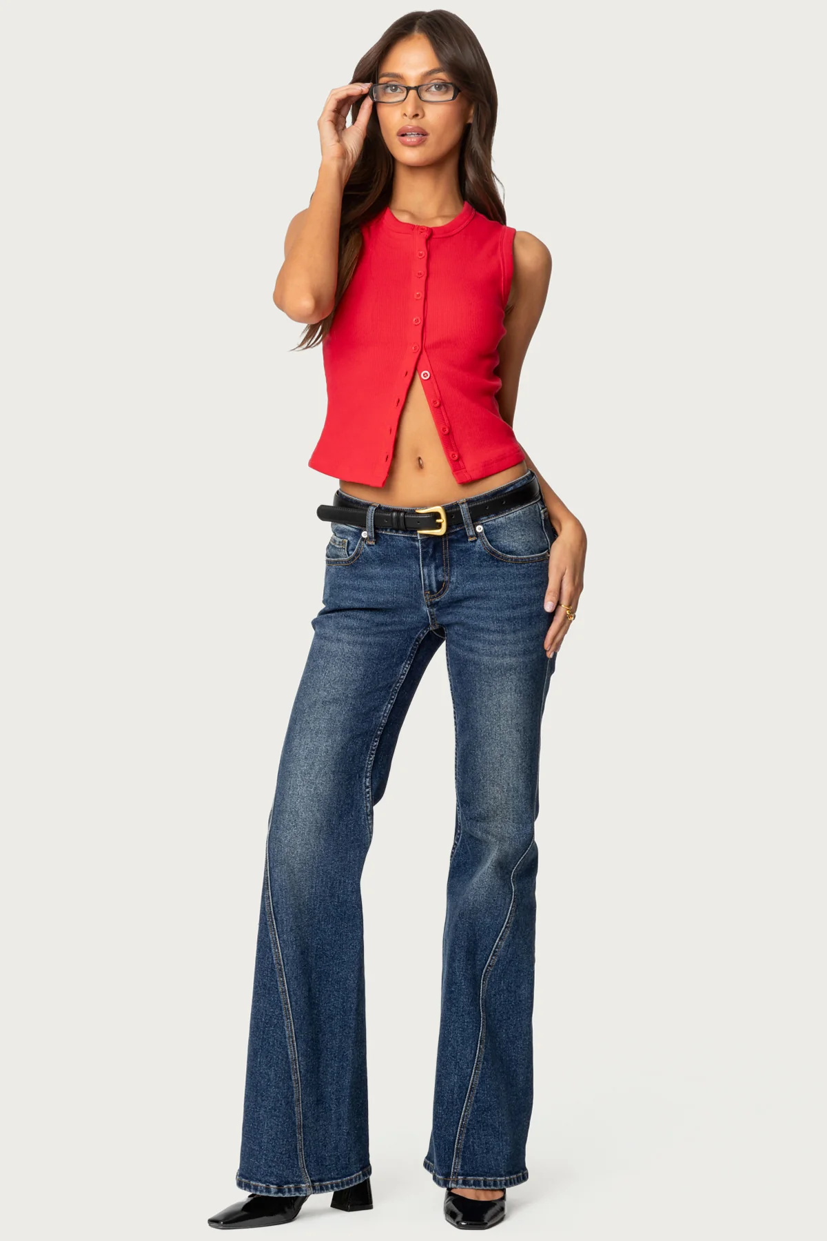 Basel Button Up Tank Top - Image 2