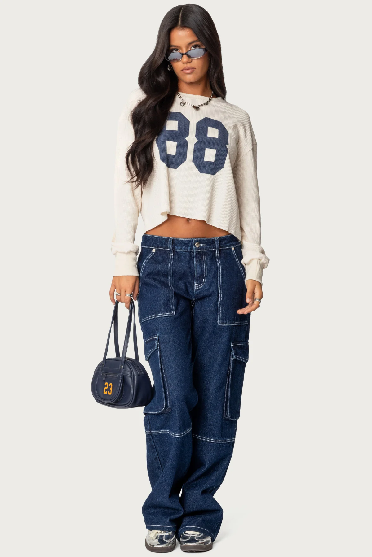 88 Waffle Long Sleeve T Shirt - Image 2