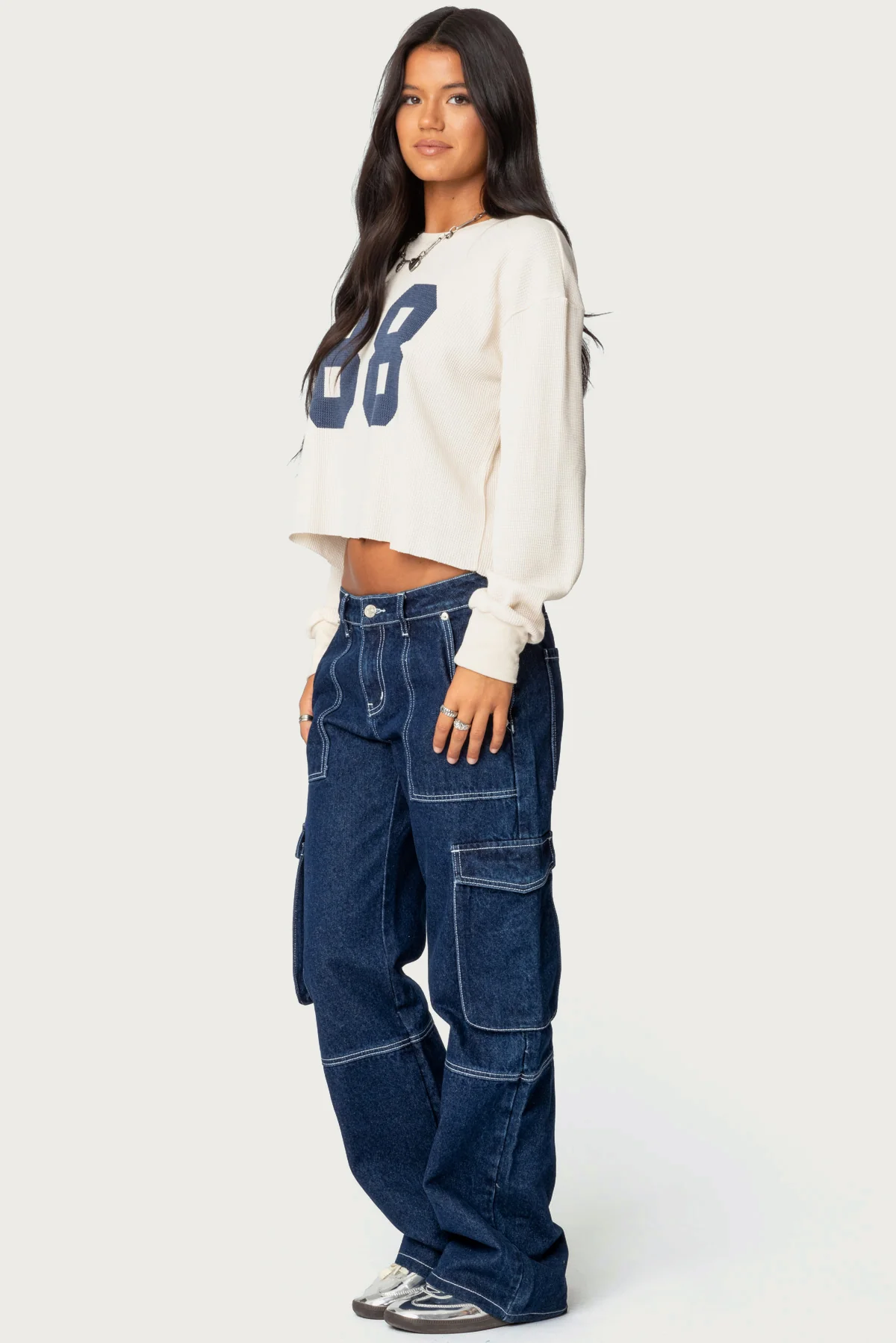 88 Waffle Long Sleeve T Shirt - Image 4