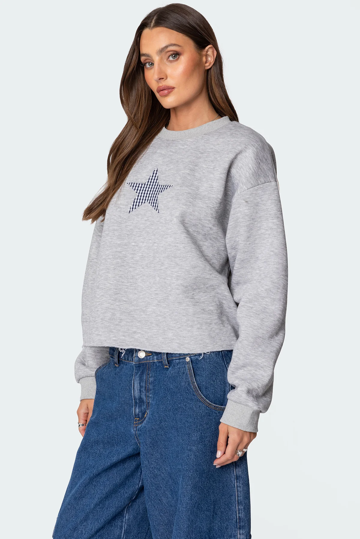 Gingham Star Sweatshirt - Image 3