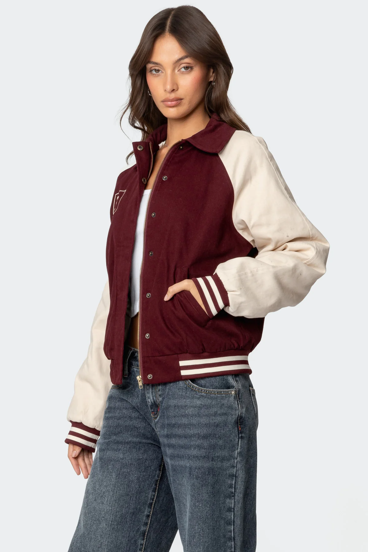 Varsity Oversized Bomber Jacket - Image 3