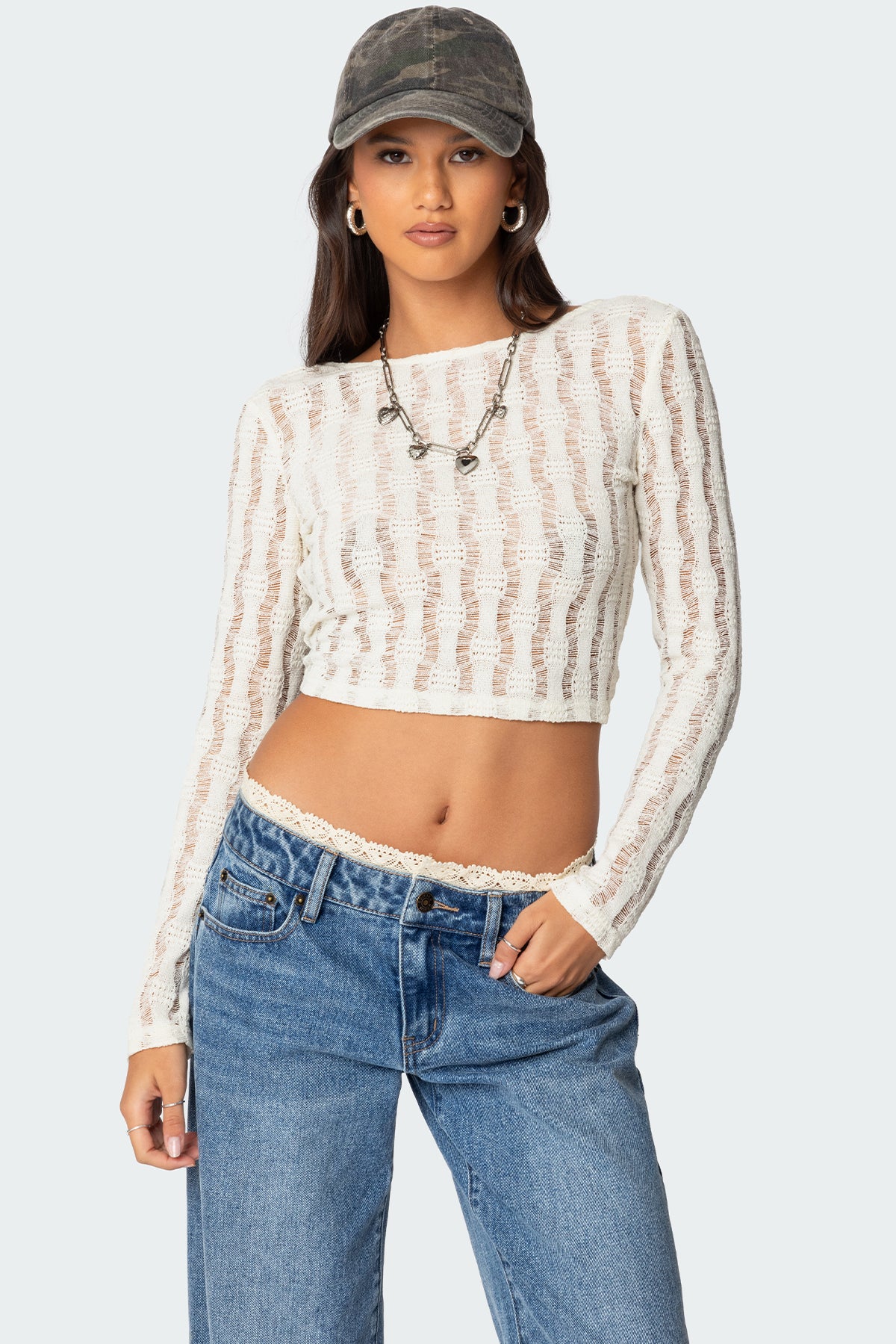 Twisted Back Textured Knit Top - Image 2