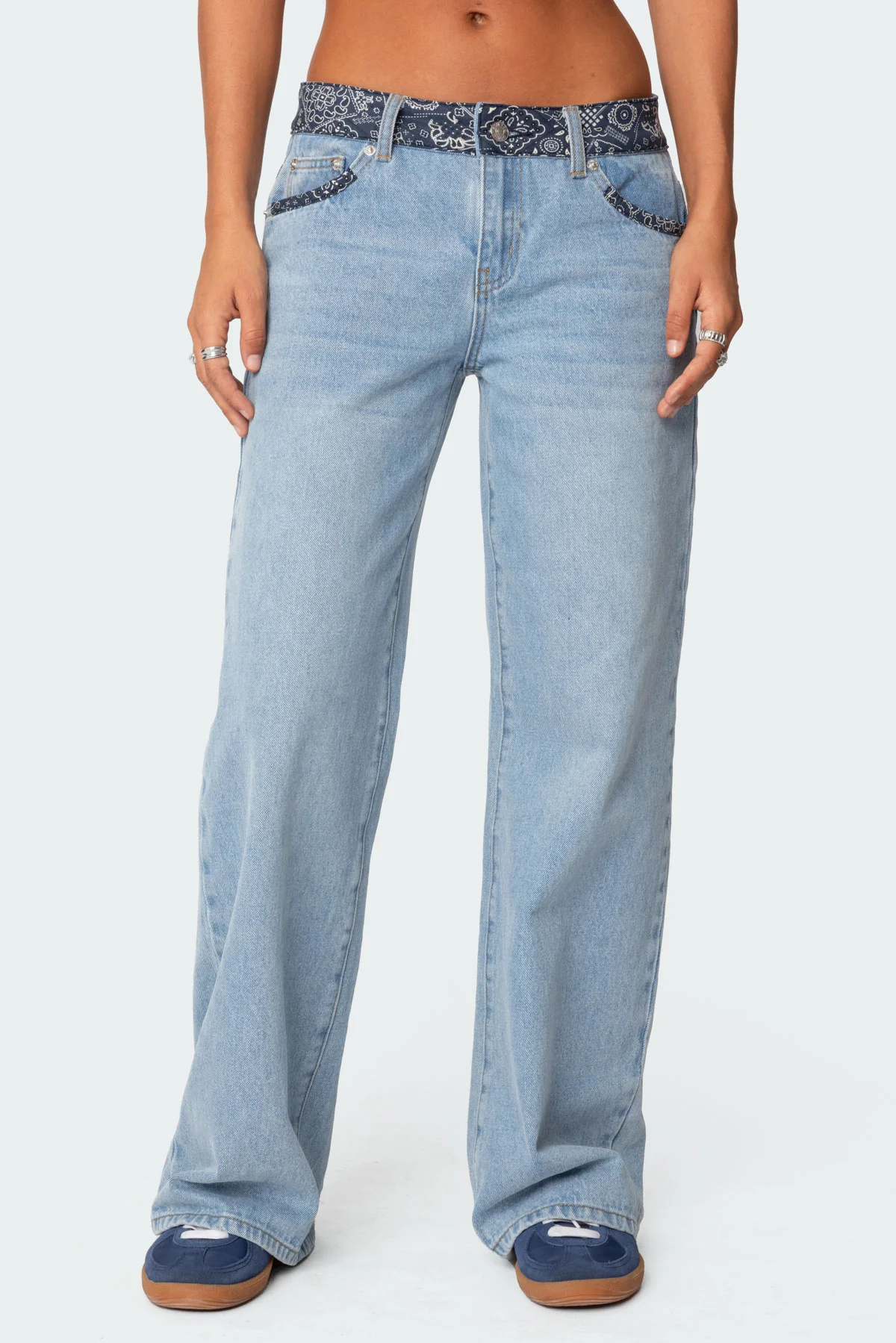 Bandana Bliss Low Rise Baggy Jeans - Image 2