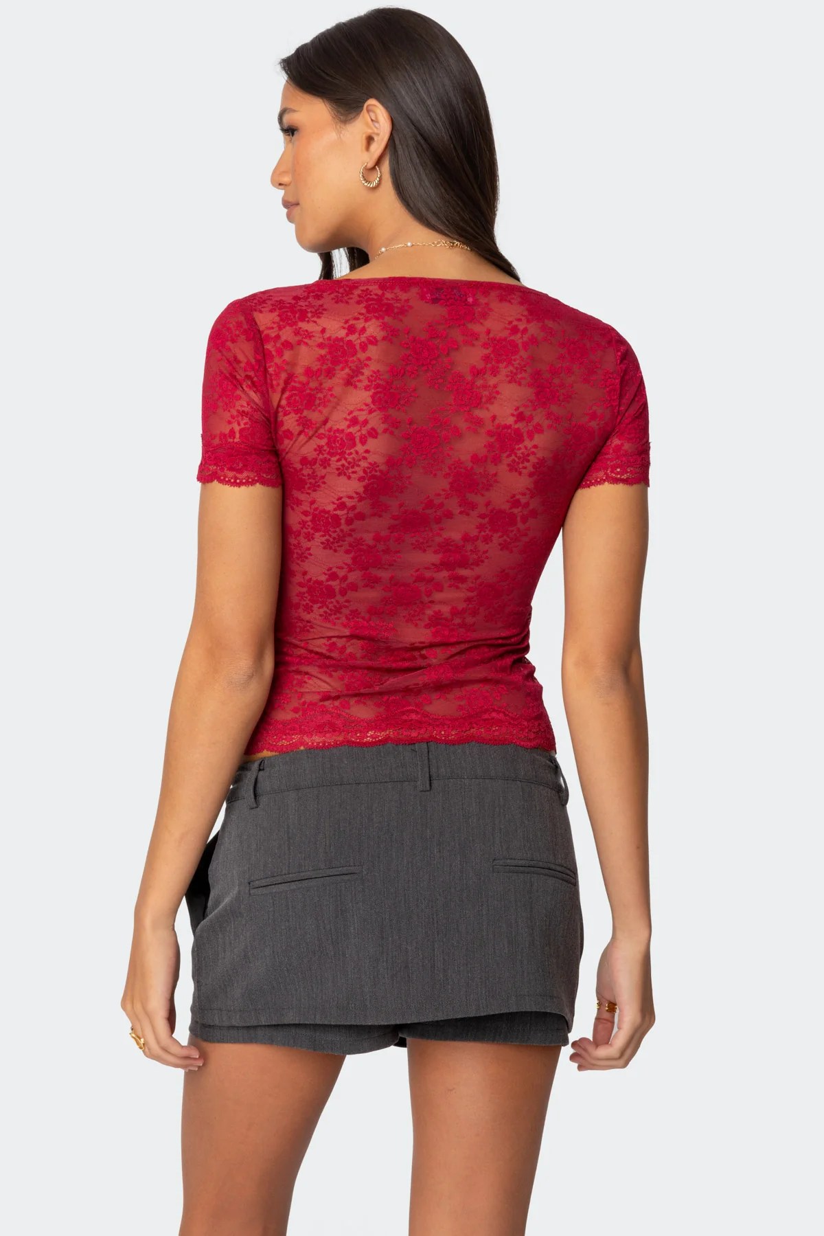 Roxana Sheer Lace Top - Image 5
