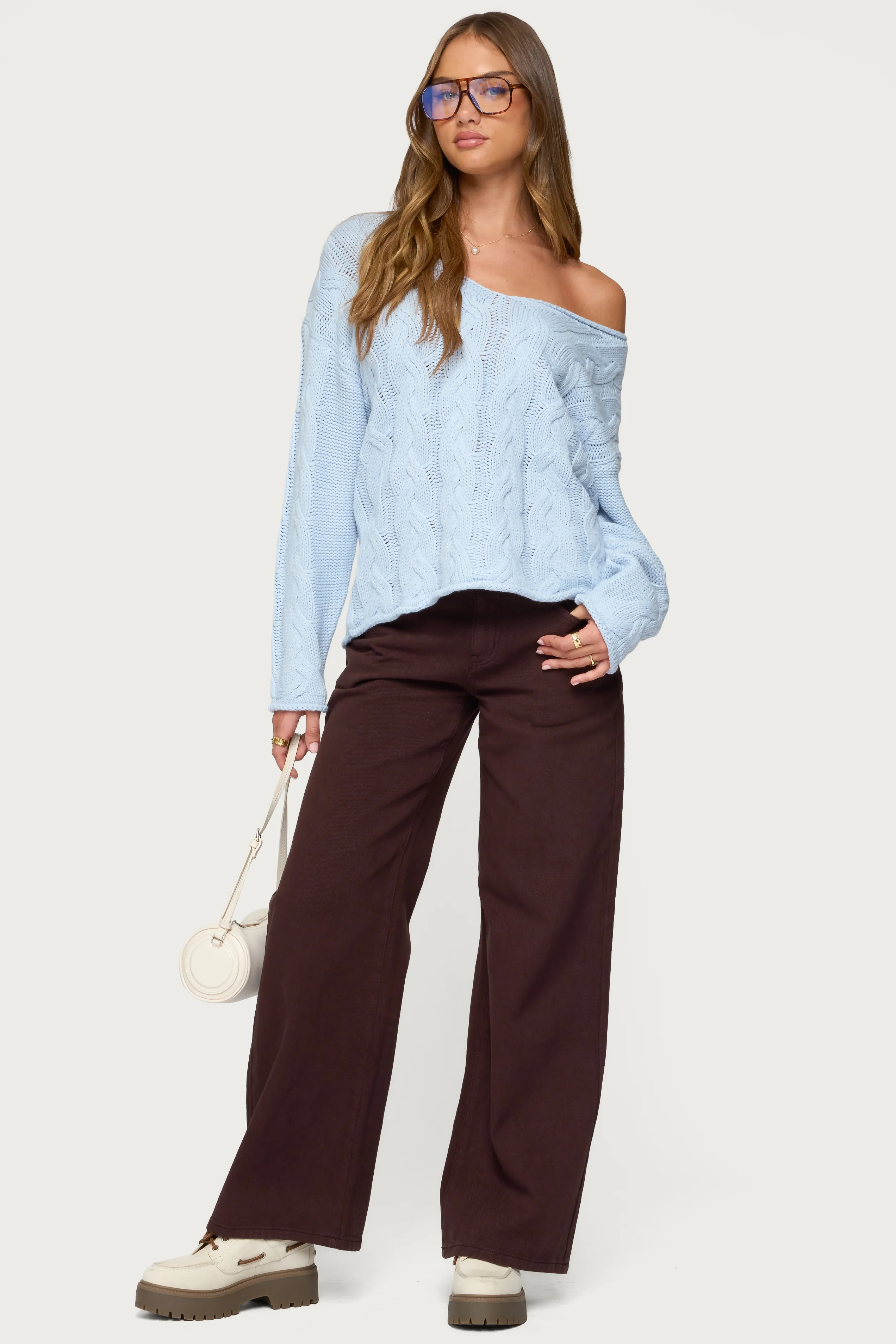 Inga Oversized Cable Knit Sweater - Image 2