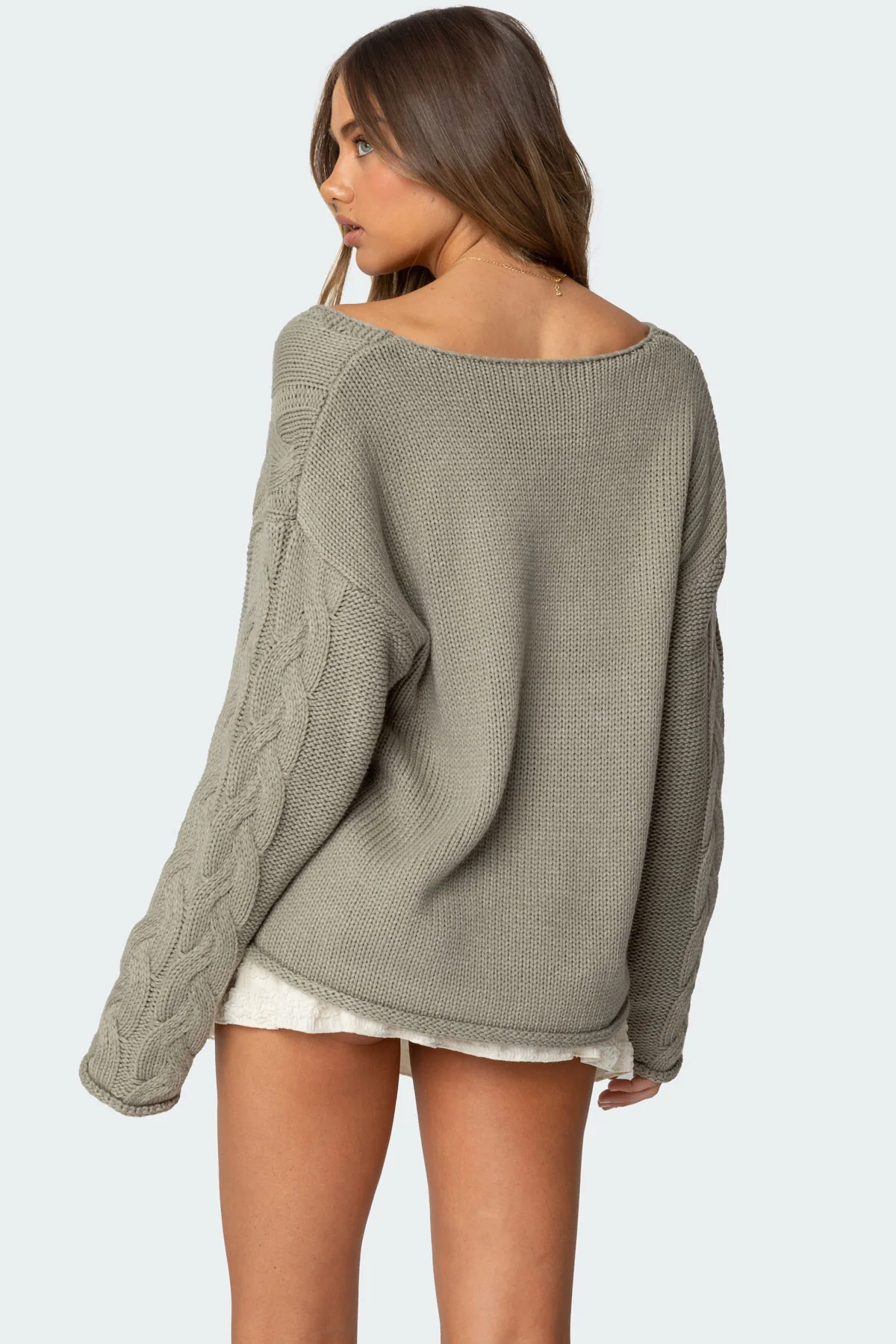 Inga Oversized Cable Knit Sweater - Image 4