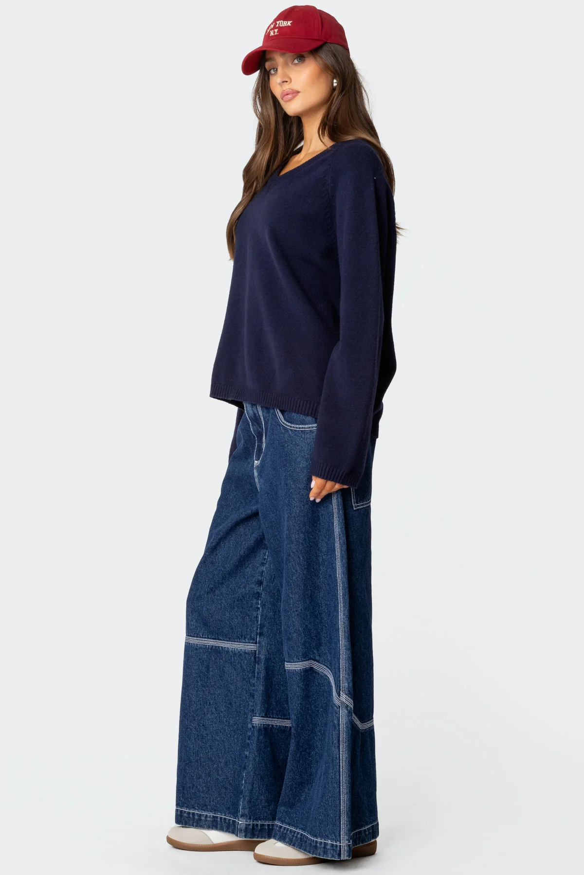 Martha Oversized V Neck Sweater - Image 4