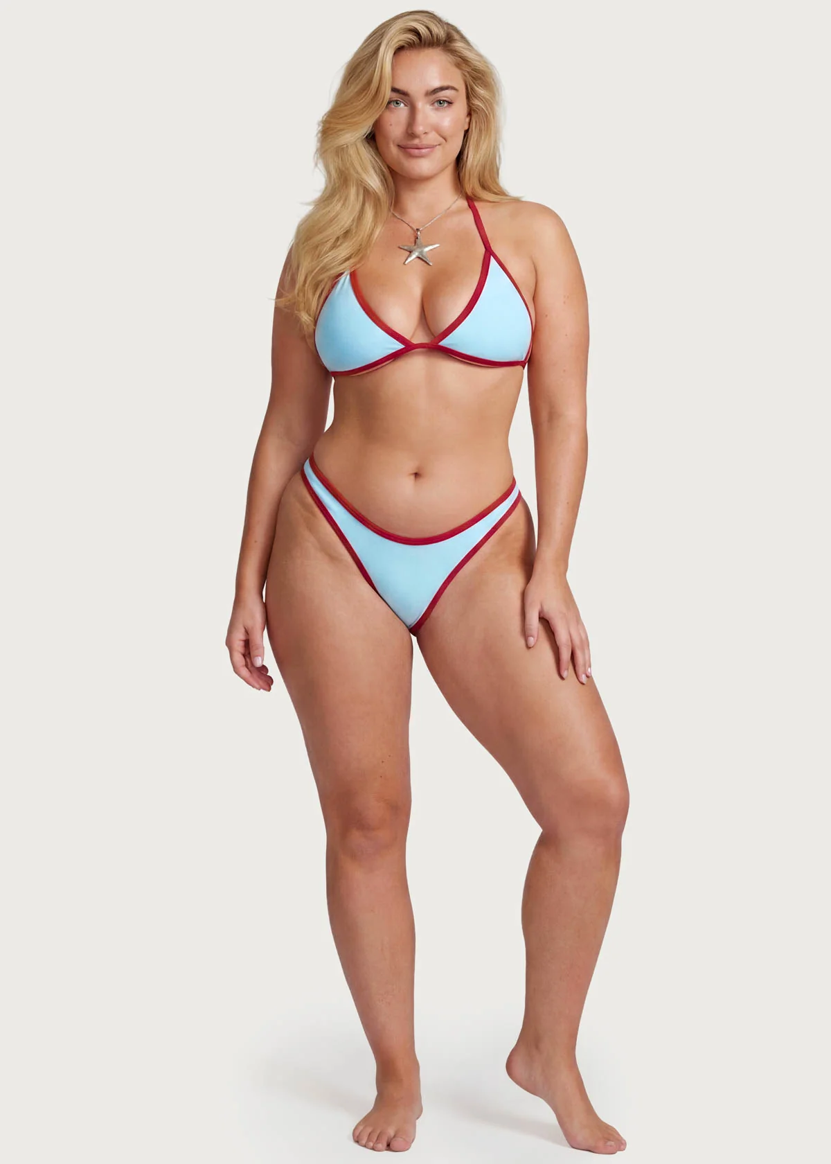 Dina Contrast Triangle Bikini Top - Image 6