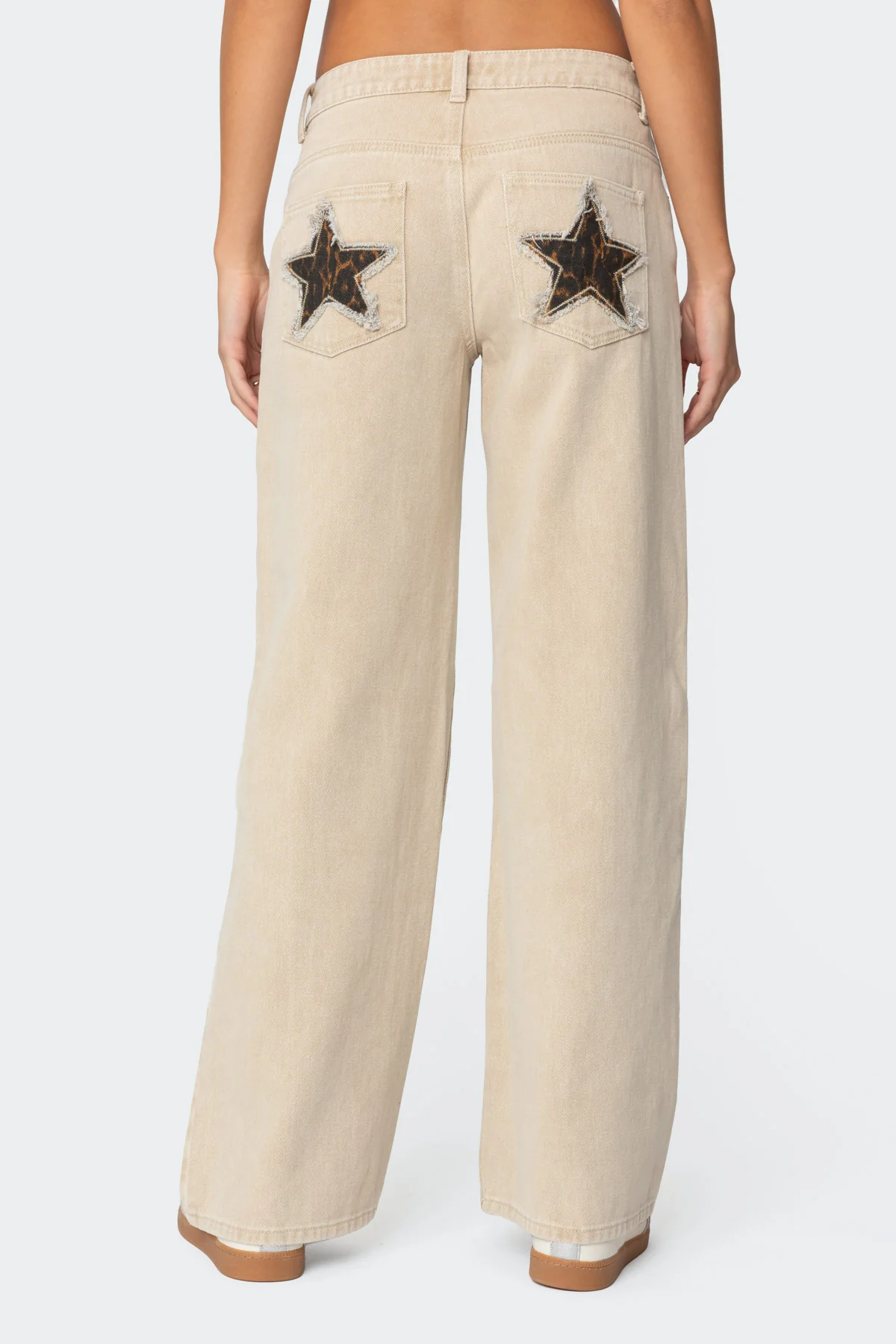 Leopard Star Low Rise Baggy Jeans - Image 4