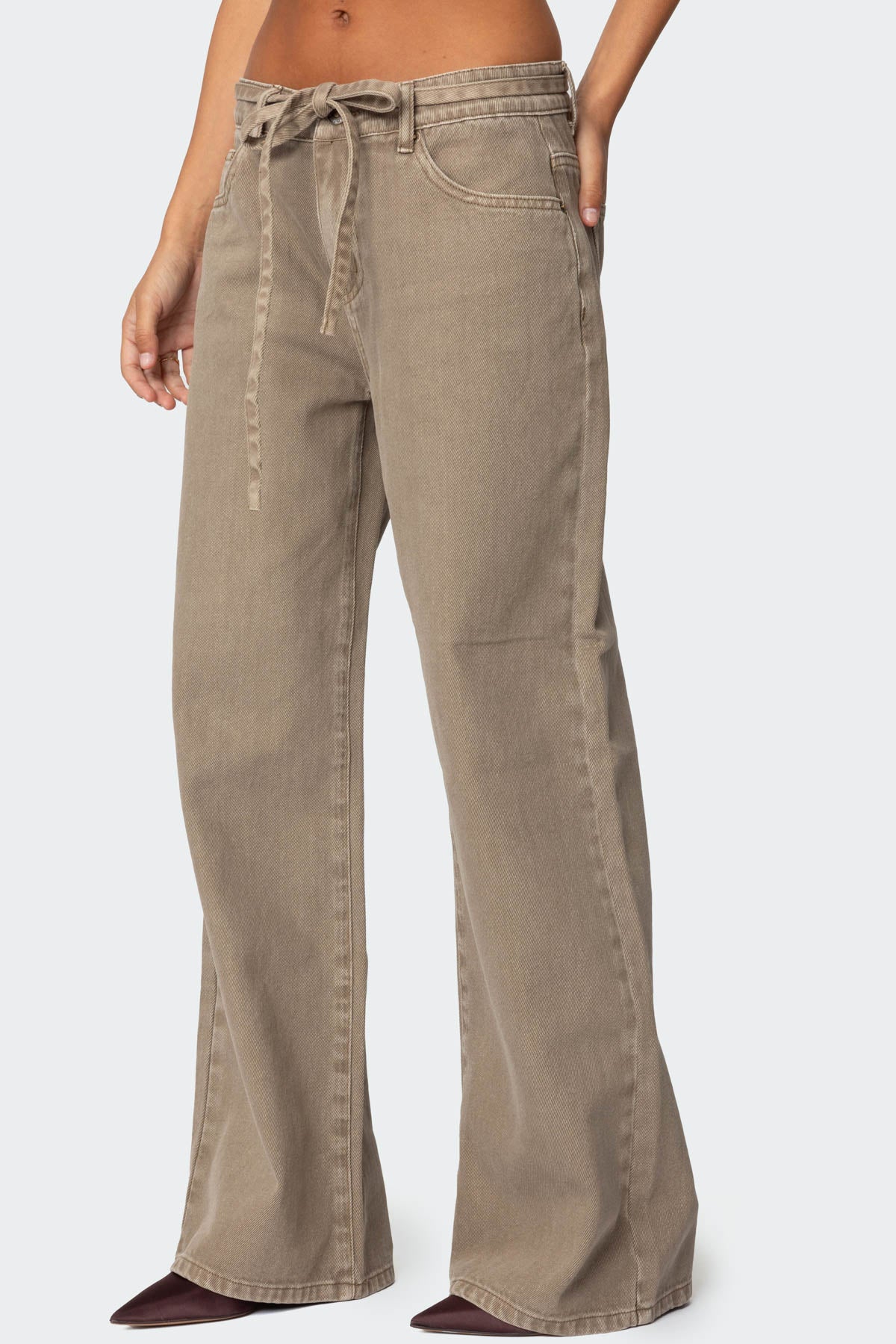 Hudson Tie Belt Low Rise Baggy Jeans - Image 3