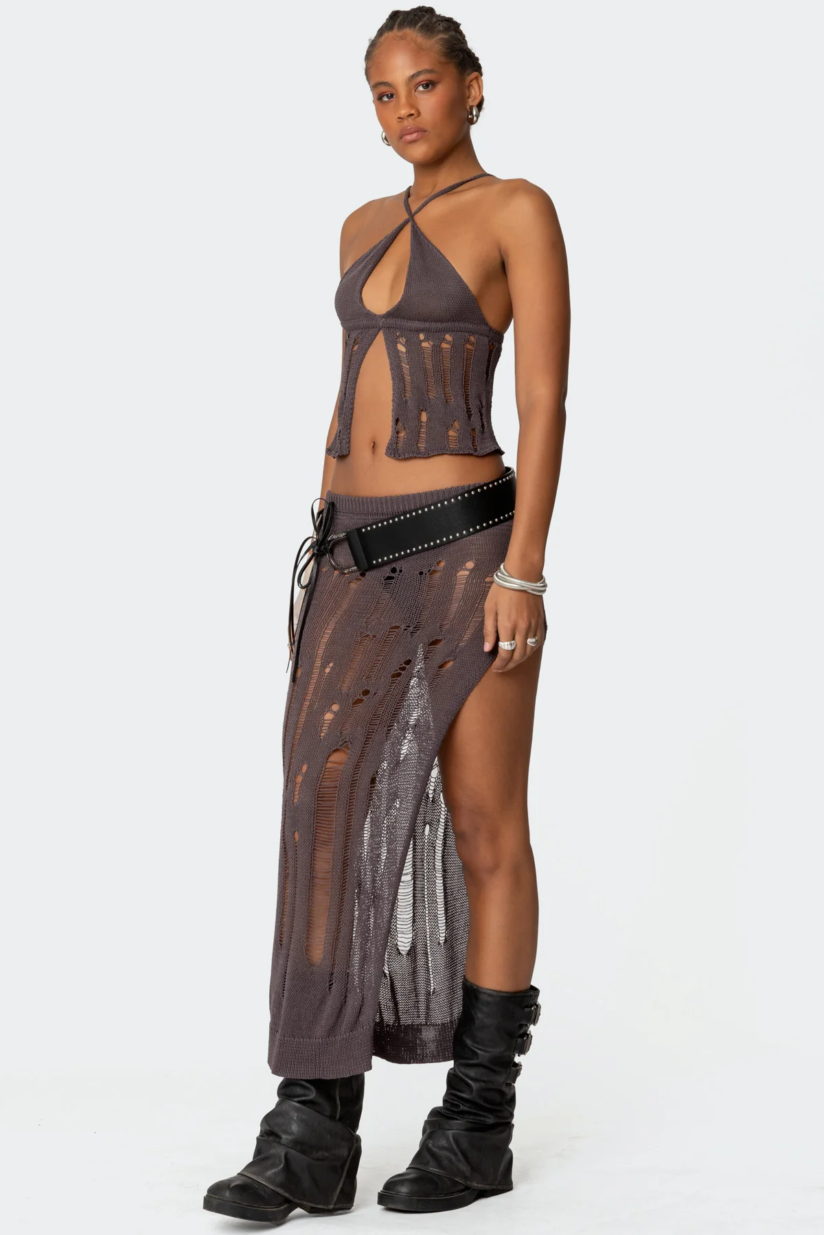 Jaynie Distressed Knit Top - Image 4