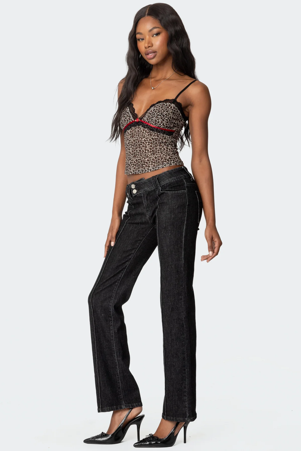 Lacey Leopard Mesh Tank Top - Image 4