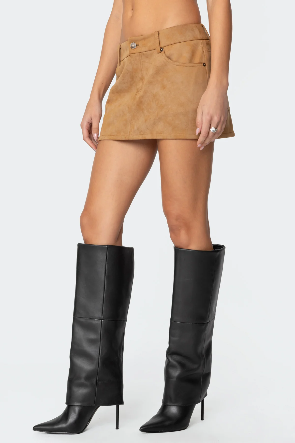 Isa Faux Suede Mini Skirt - Image 4