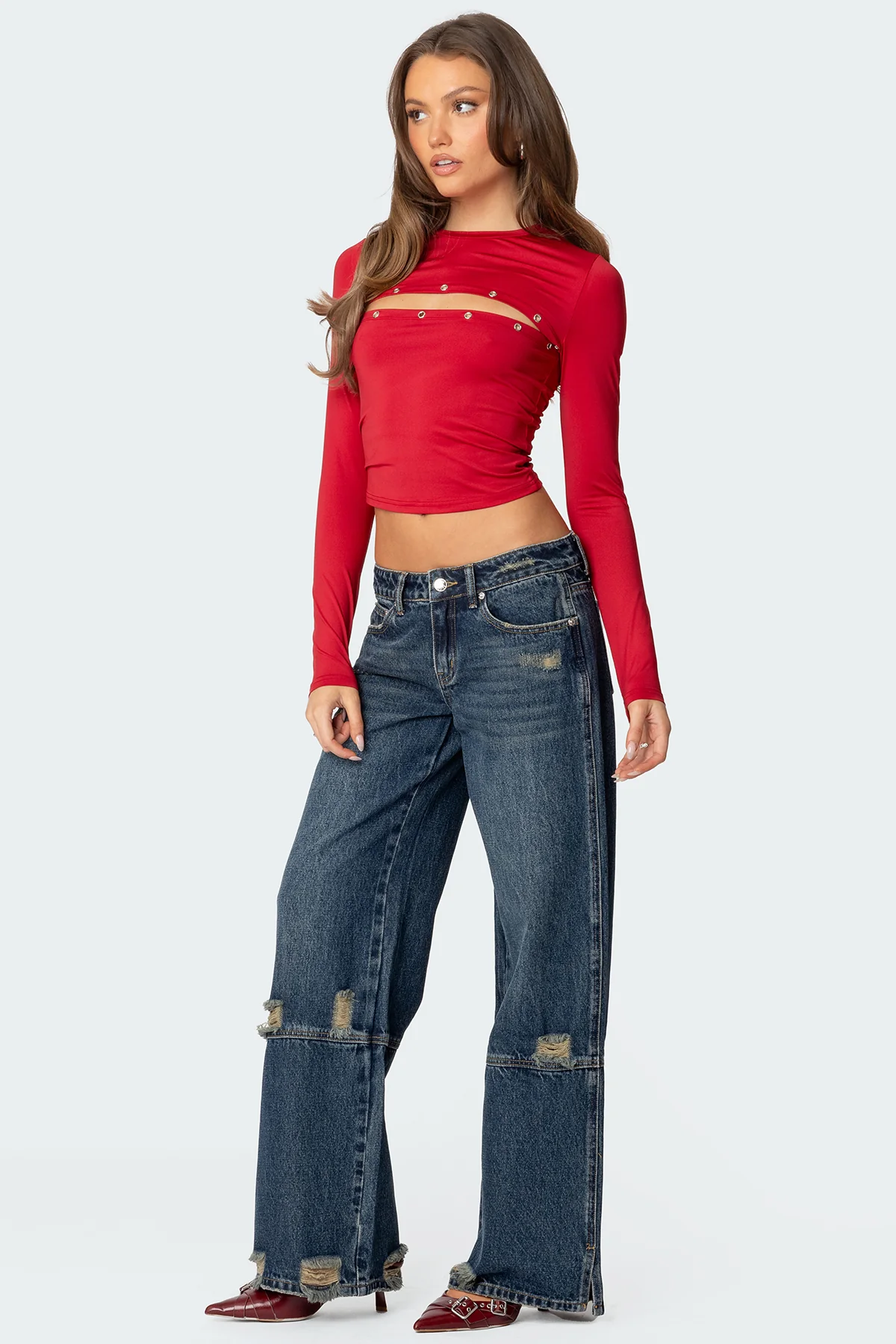 Revi Front Cut Out Grommet Top - Image 3