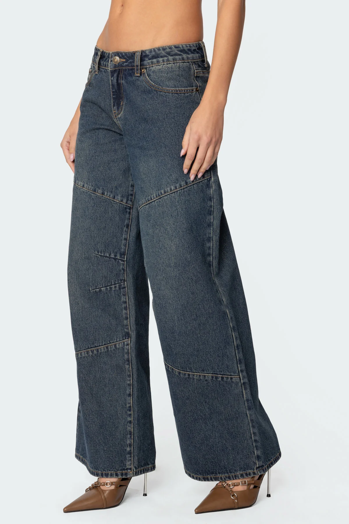 Laney Vintage Washed Low Rise Baggy Jeans - Image 3