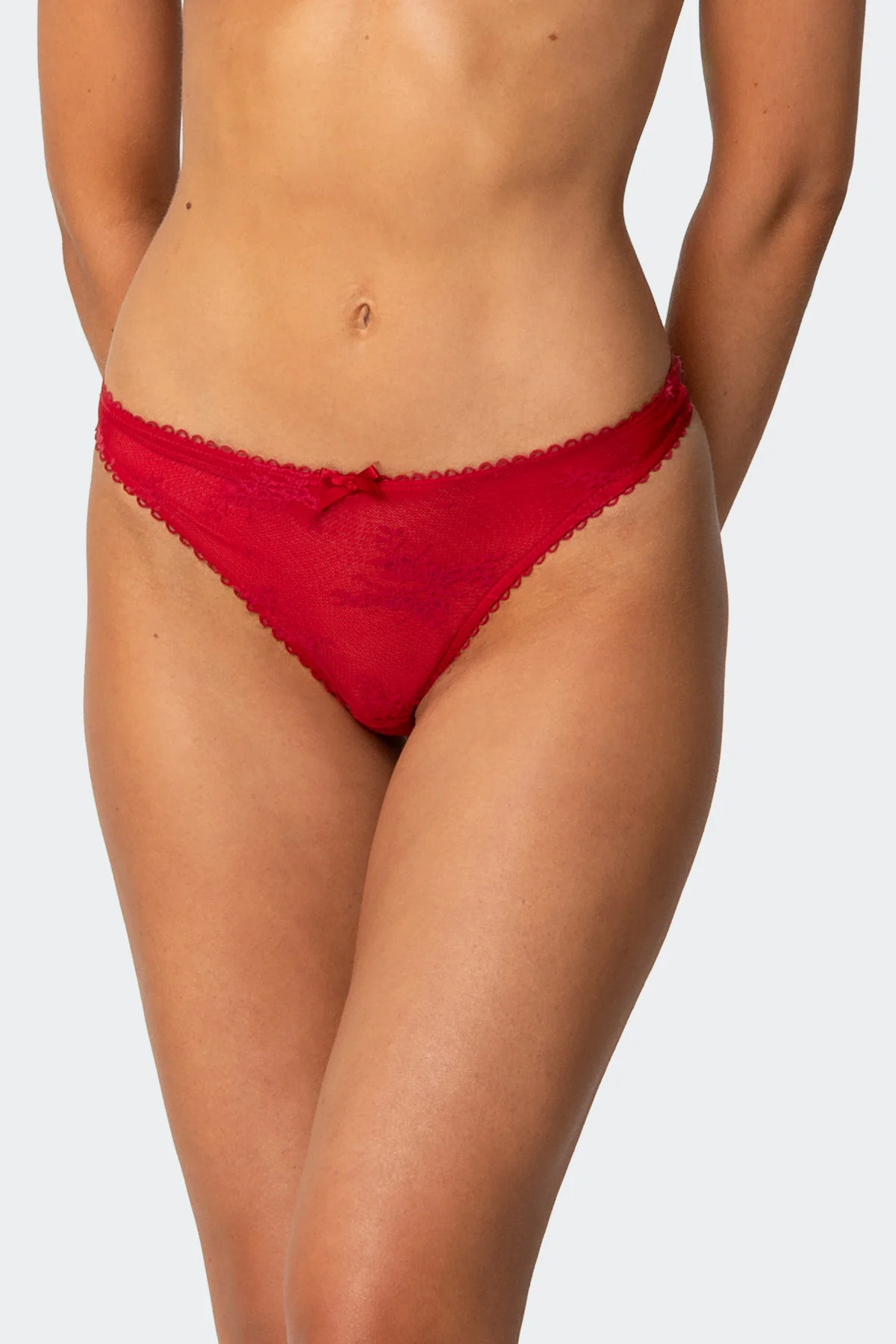 Darcie Sheer Lace Thong - Image 3