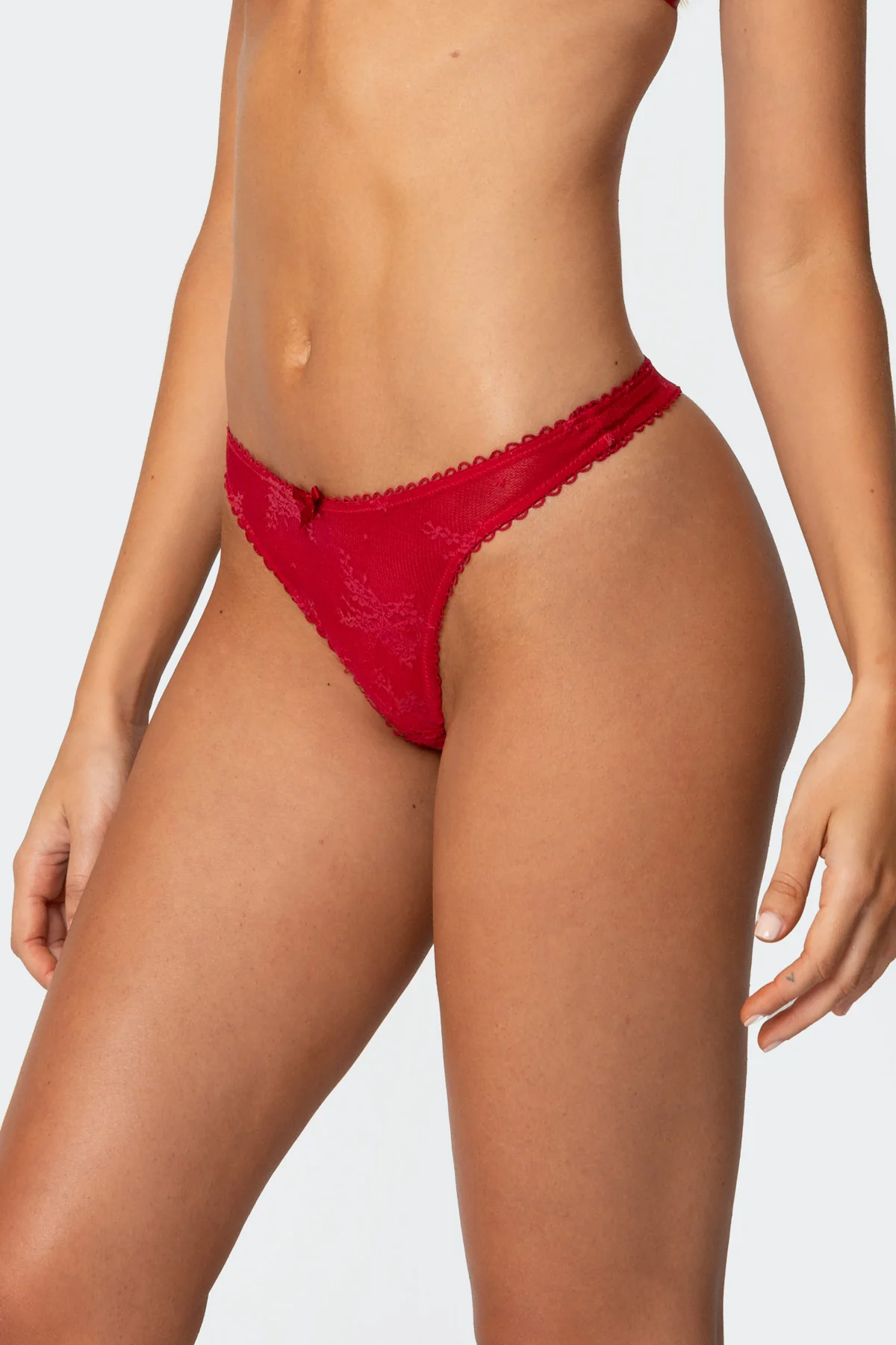 Darcie Sheer Lace Thong - Image 5