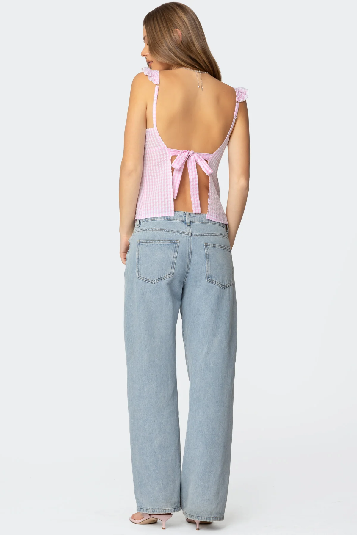 Jenson Backless Gingham Top - Image 2