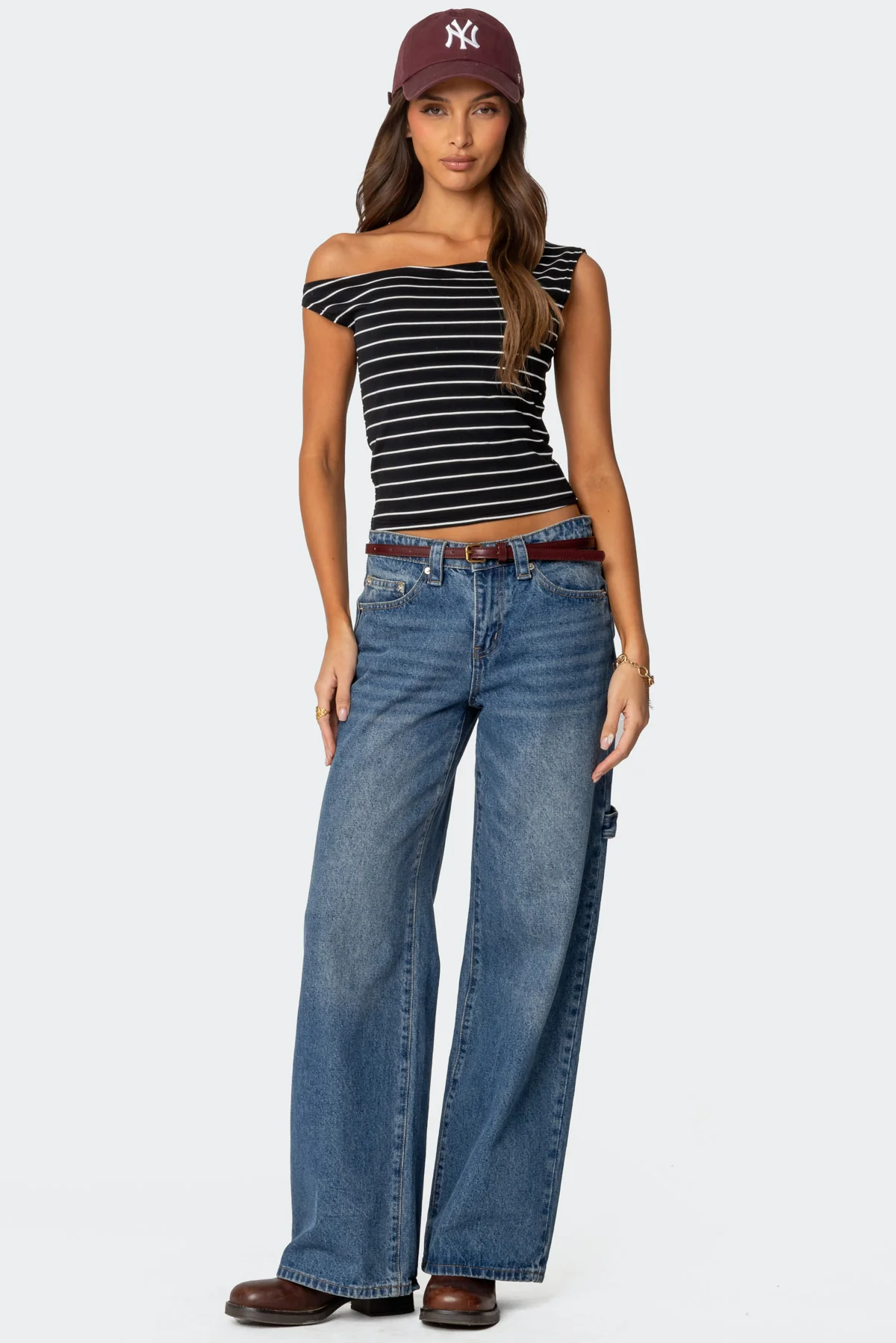 Keryn Striped Off Shoulder Top - Image 2