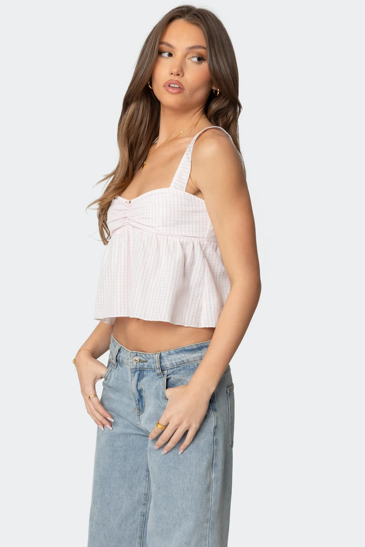 Linn Babydoll Gingham Top - Image 3