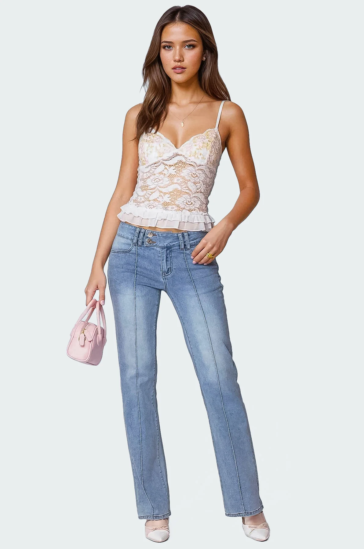 Torin Sheer Lace Tank Top - Image 4