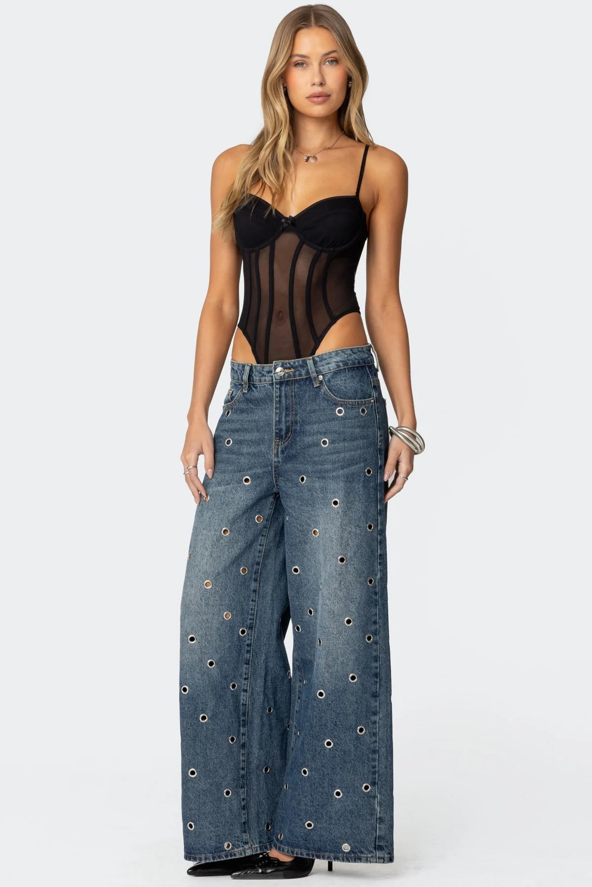 Jenia Sheer Mesh Cupped Bodysuit - Image 5