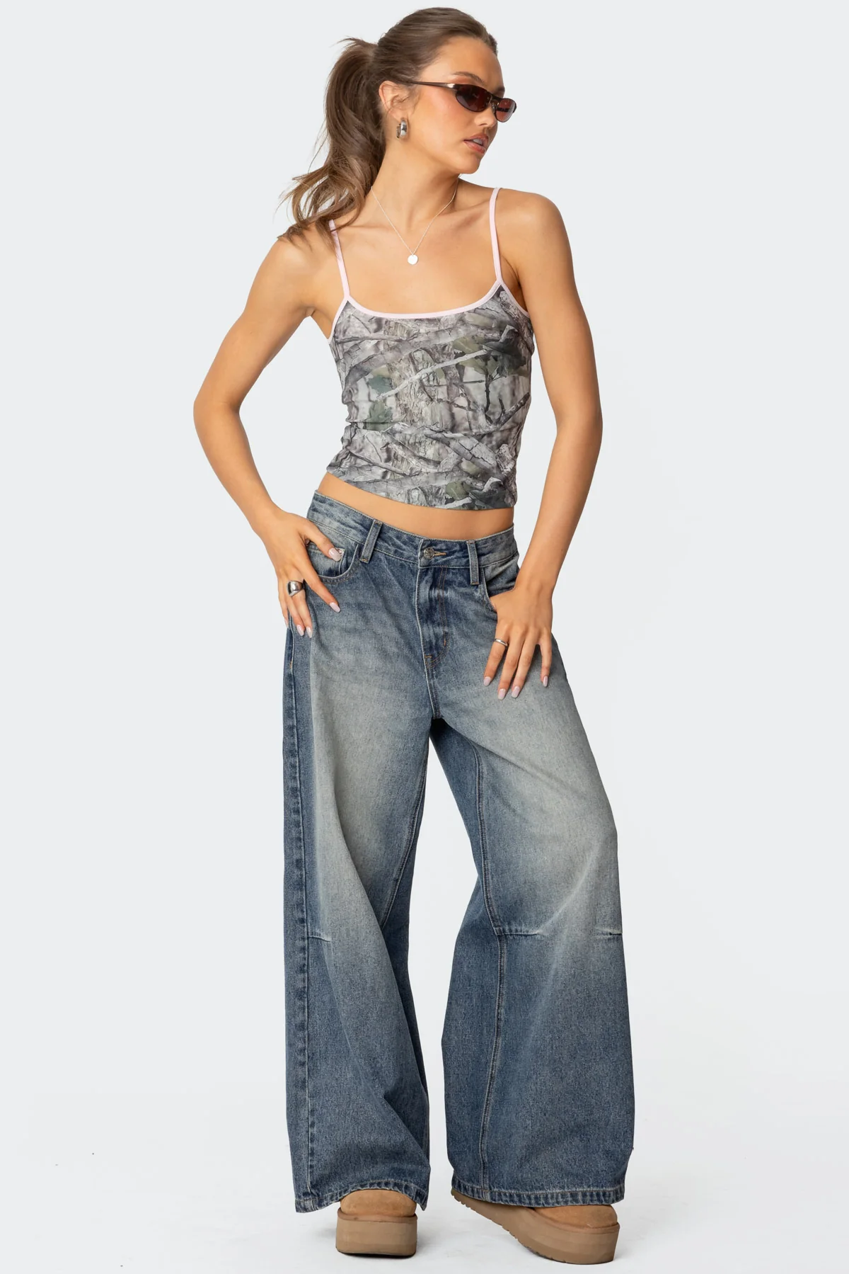 Camo Contrast Tank Top - Image 5
