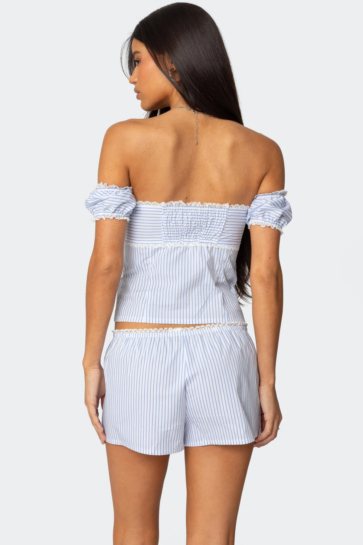 Taryn Off Shoulder Striped Top - Image 5