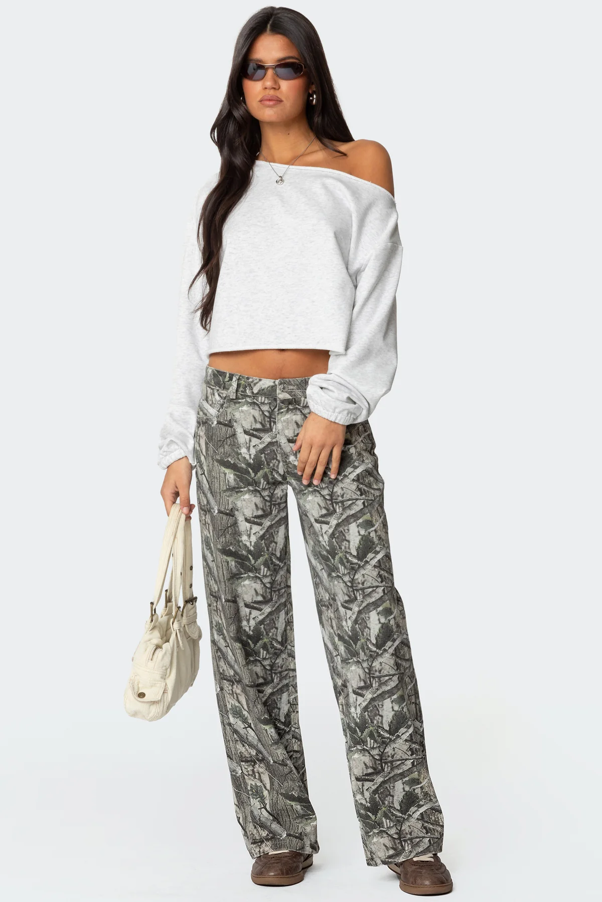 Camo & Bow Low Rise Baggy Jeans - Image 5