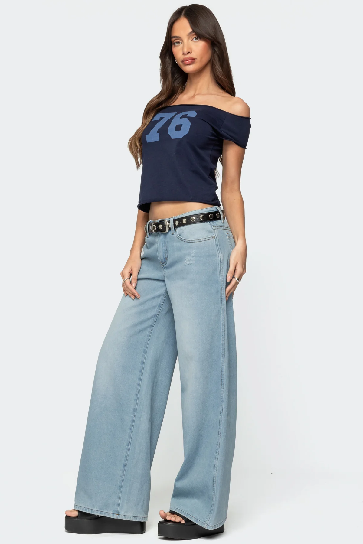 Ripley Distressed Low Rise Baggy Jeans - Image 5