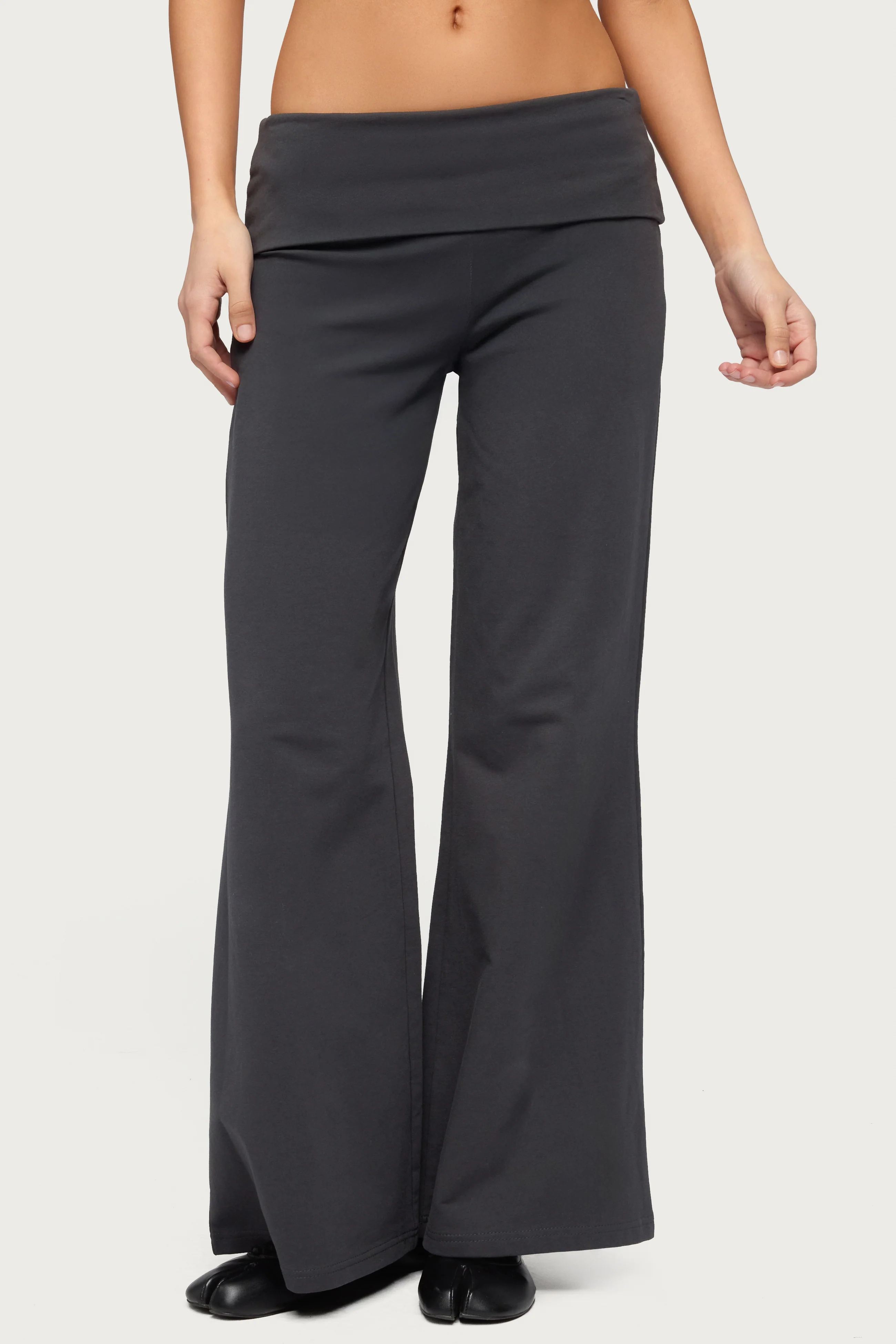 Petite Wide Leg Fold Over Pants - Image 2