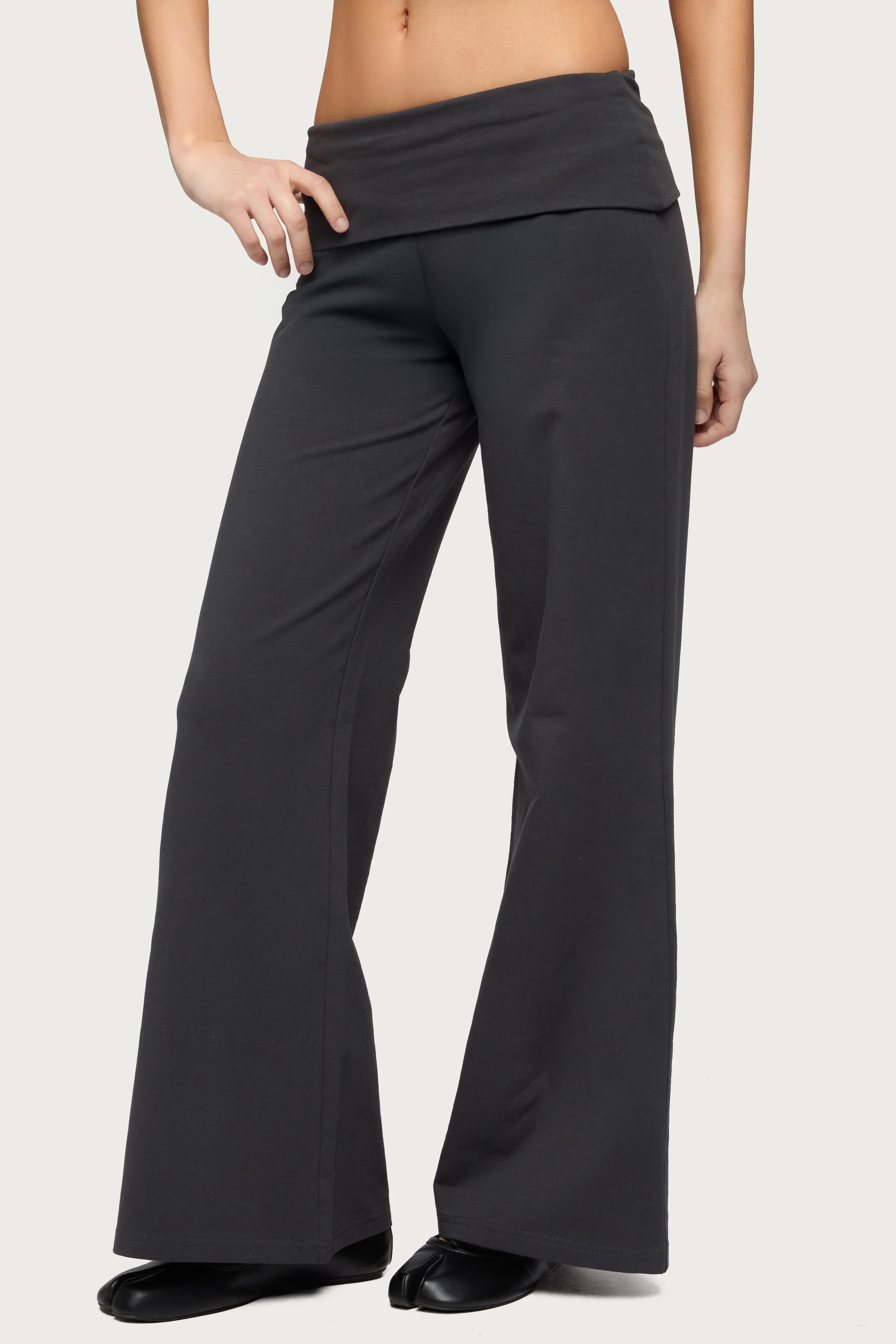 Petite Wide Leg Fold Over Pants - Image 3