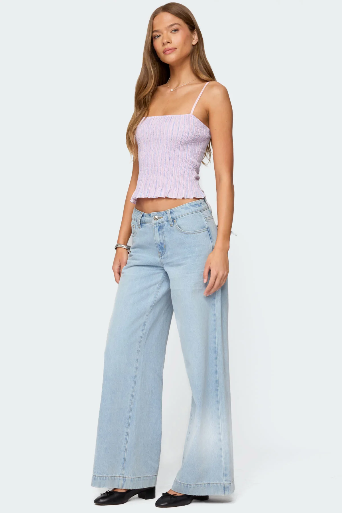 Leela Scrunch Striped Tank Top - Image 4