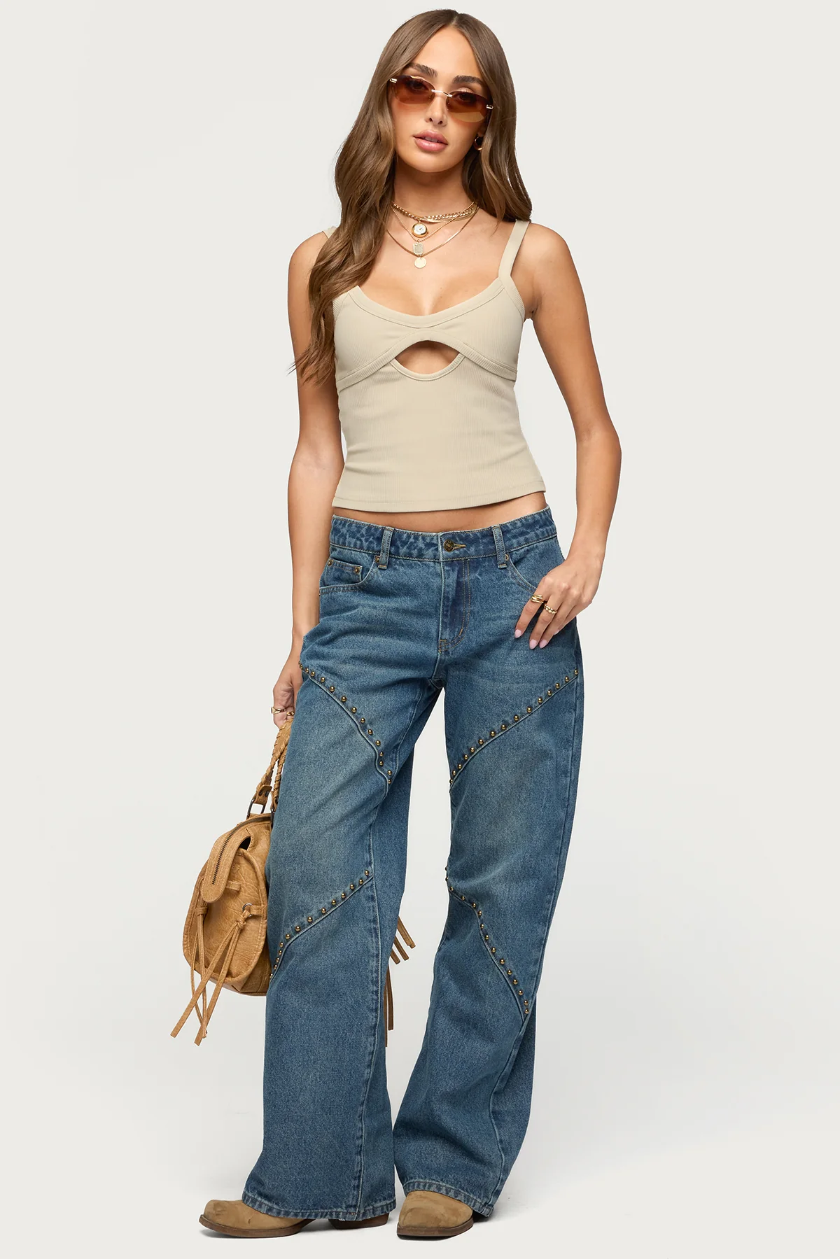 Karin Cut Out Ribbed Tank Top - Image 2