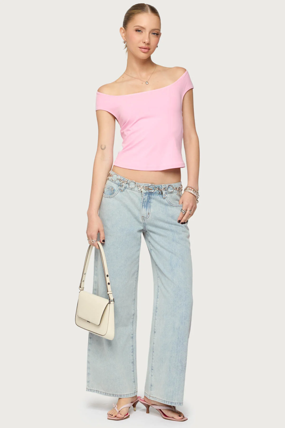 Mikkey Cut Out Off Shoulder Top - Image 5