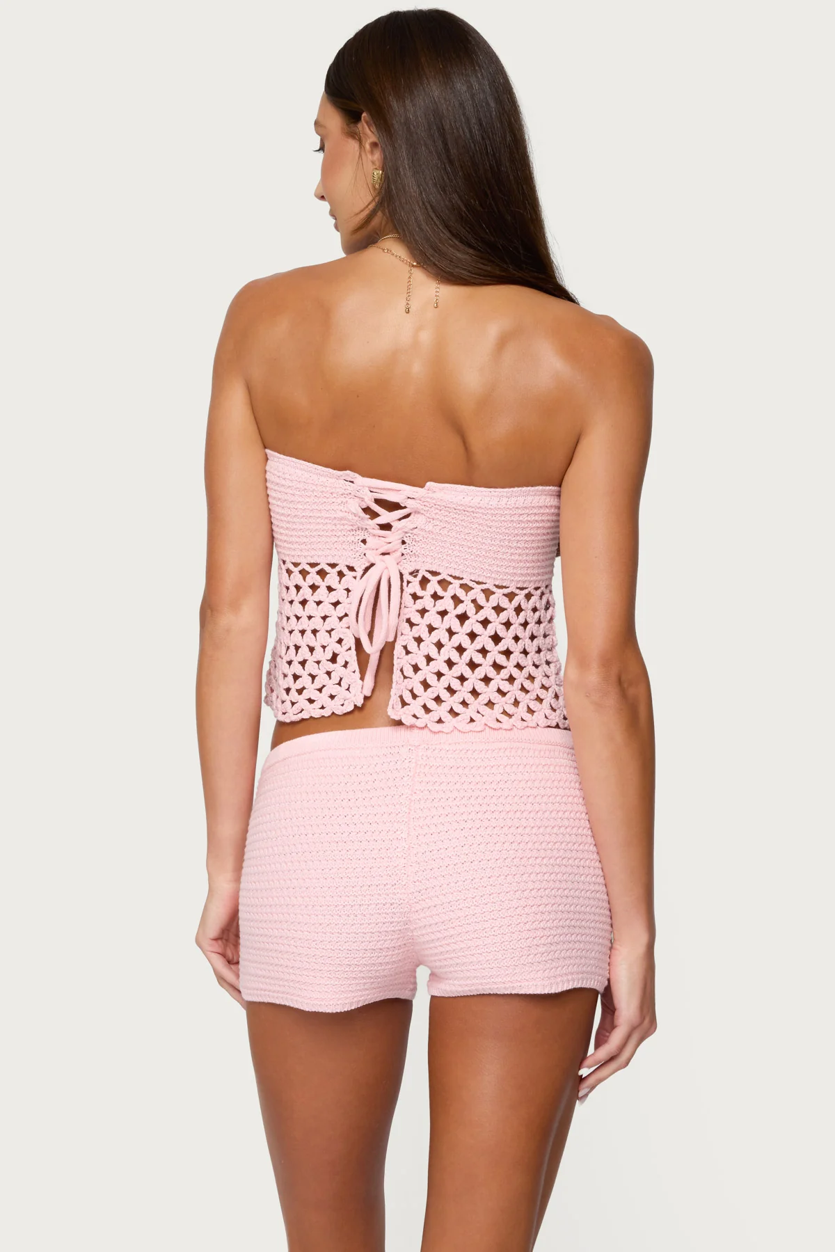 Tahna Flower Strapless Crochet Top - Image 6