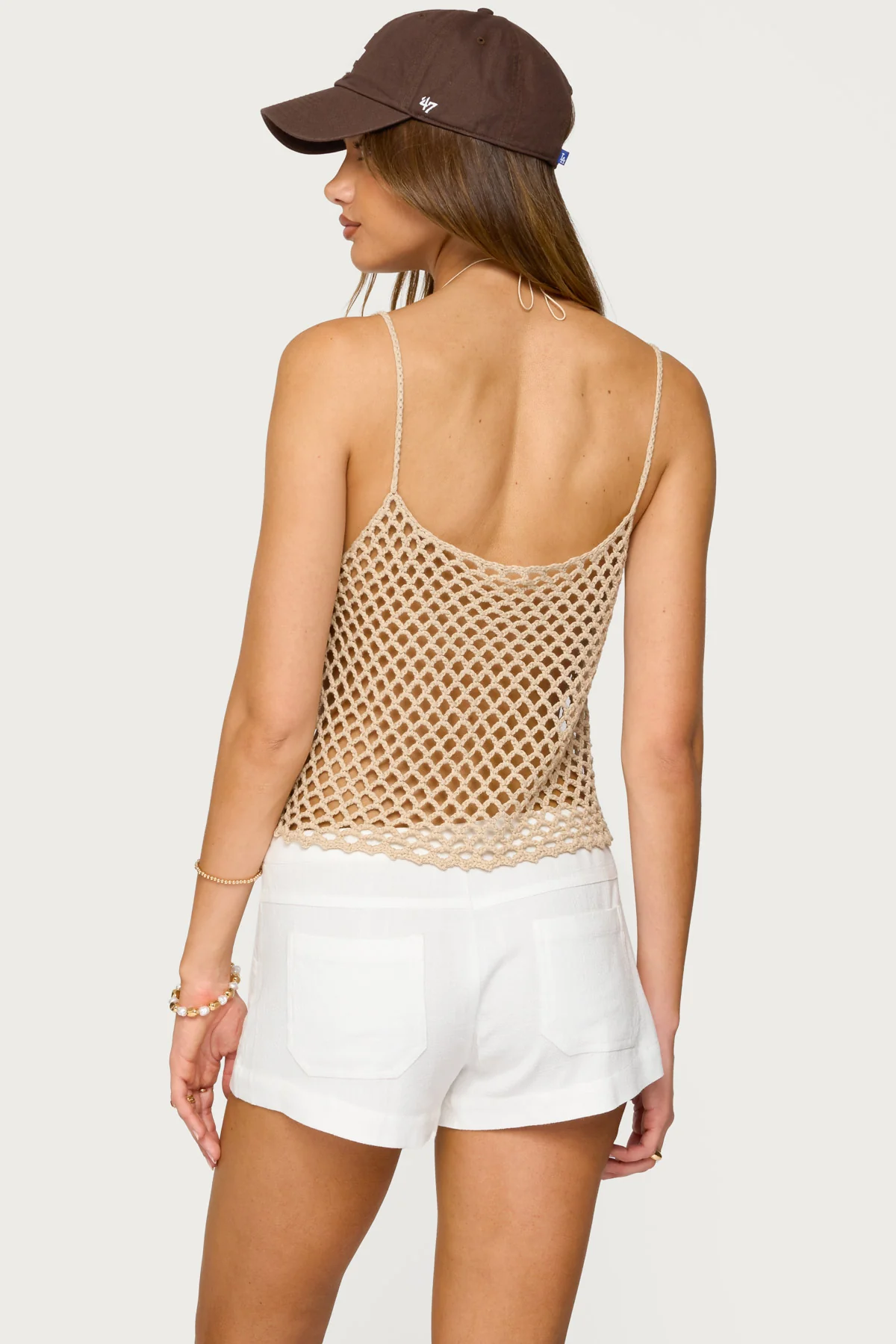 Florenza Open Crochet Tank Top - Image 6