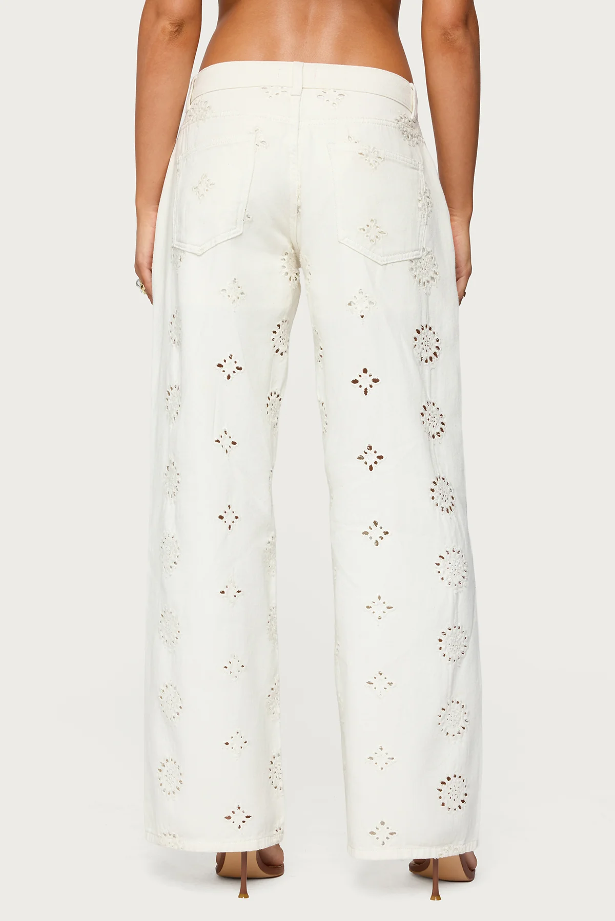 Eyelet Low Rise Baggy Jeans - Image 6