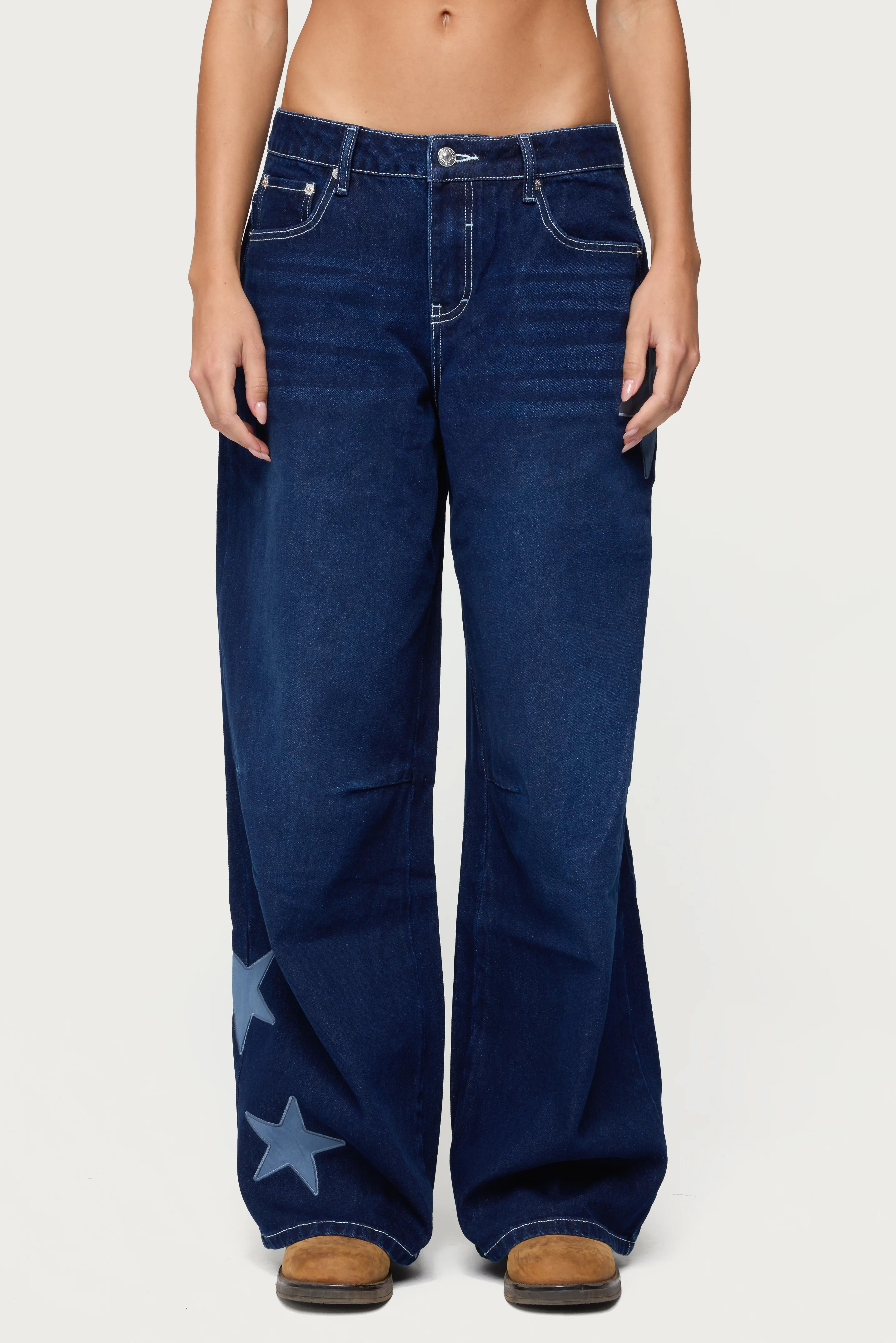 Trish Stars Low Rise Baggy Jeans - Image 3